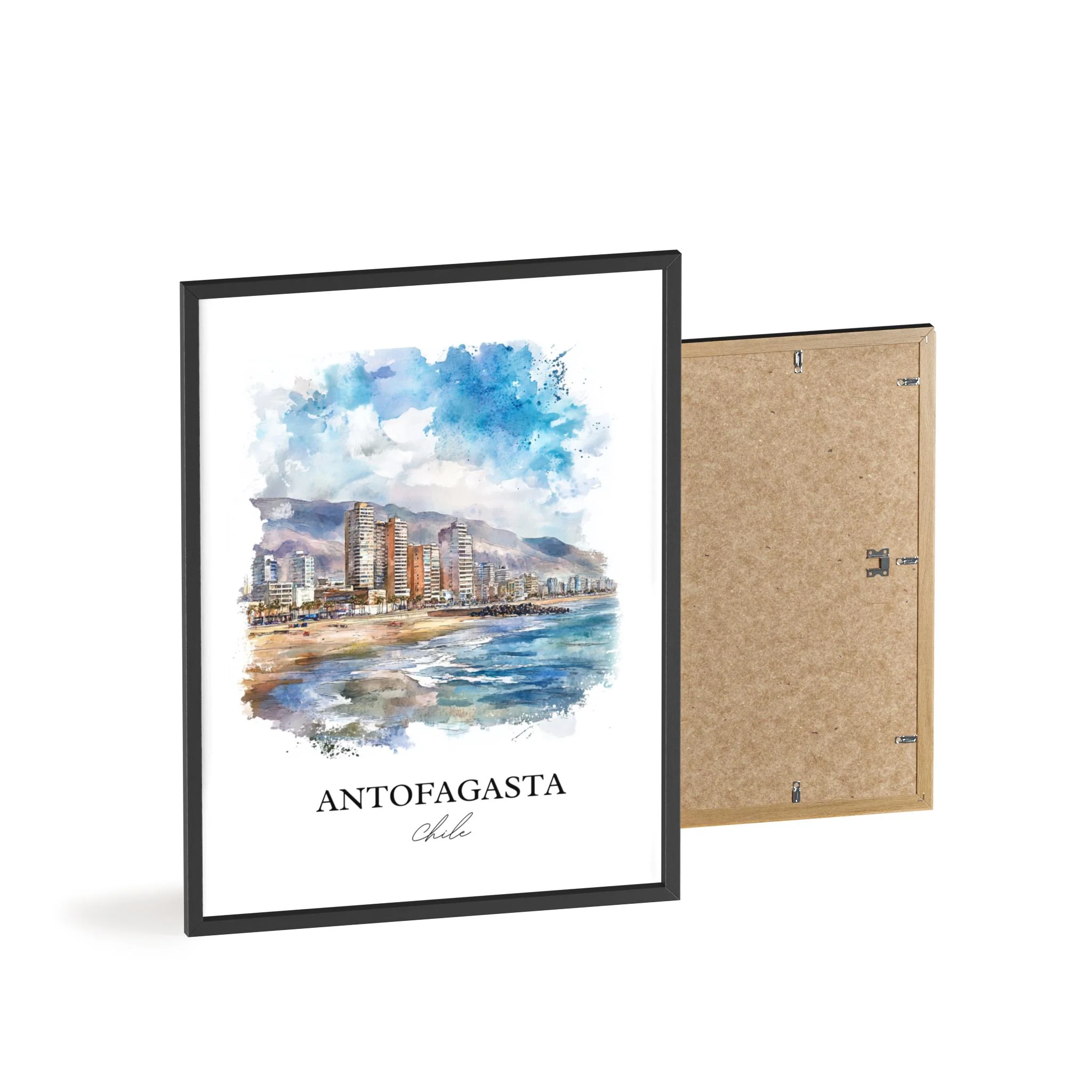 Antofagasta, Chile – Watercolor Art Print - Image 2