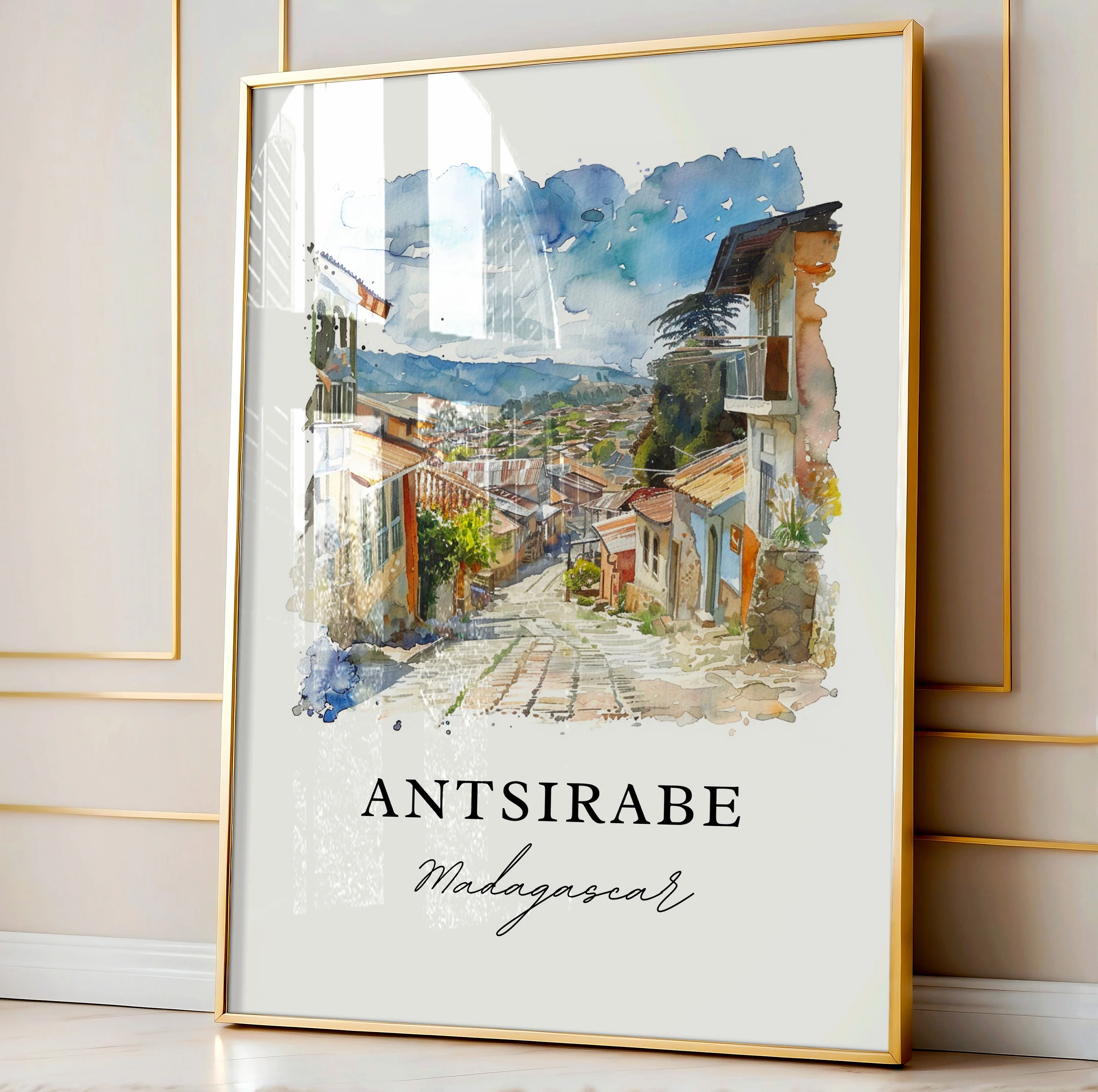Antsirabe, Madagascar – Watercolor Art Print - Image 4