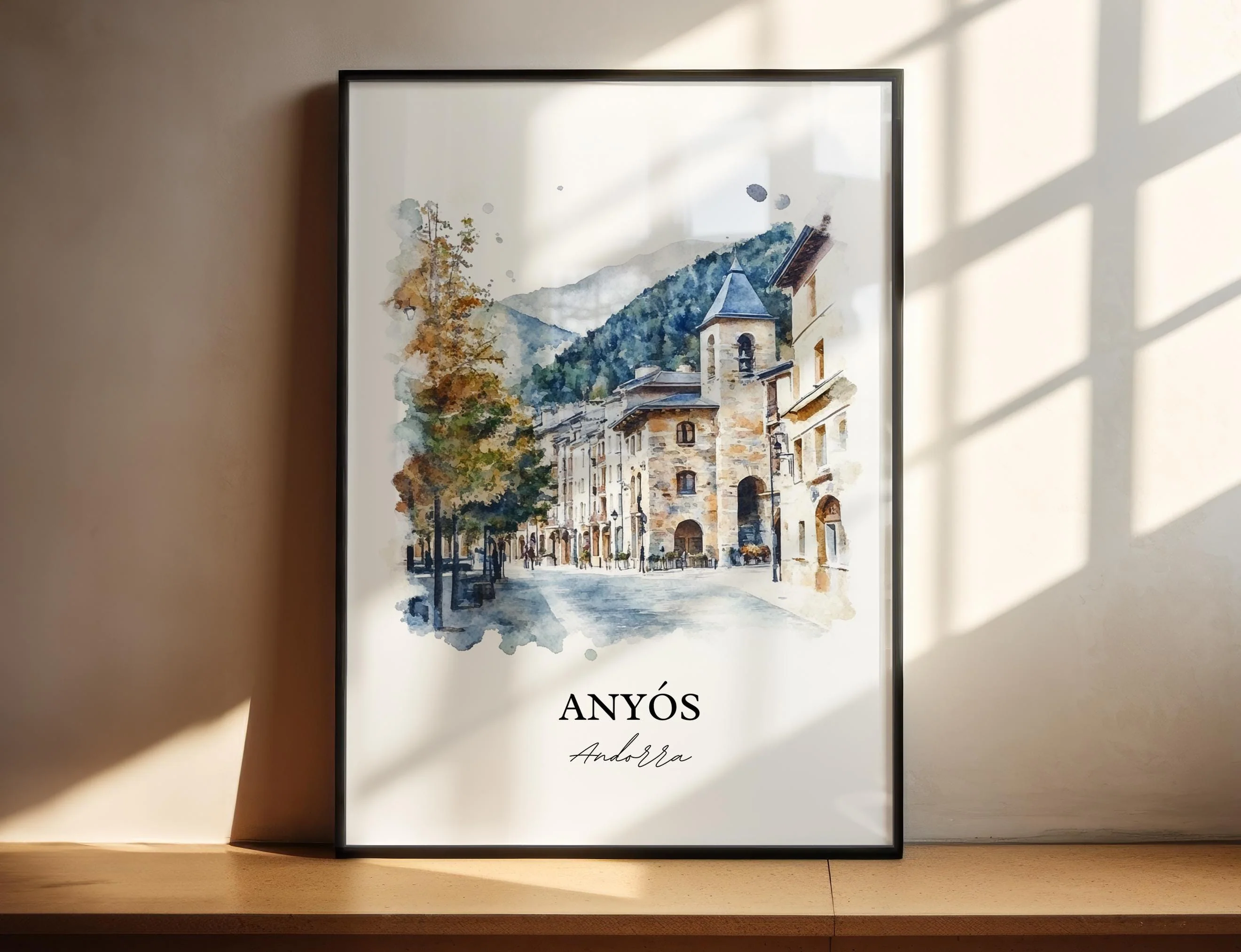 La Massana, Andorra – Watercolor Art Print