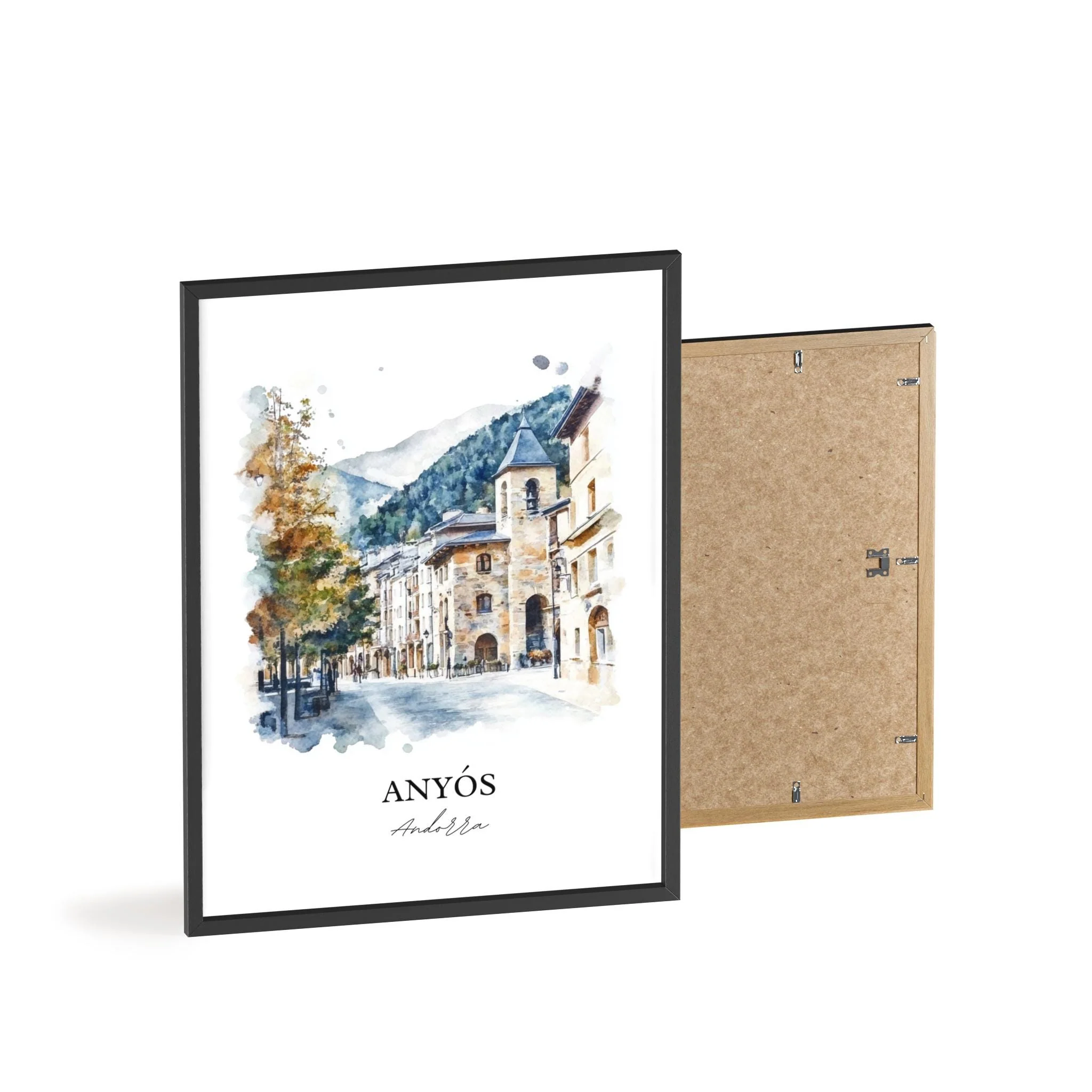 La Massana, Andorra – Watercolor Art Print - Image 8