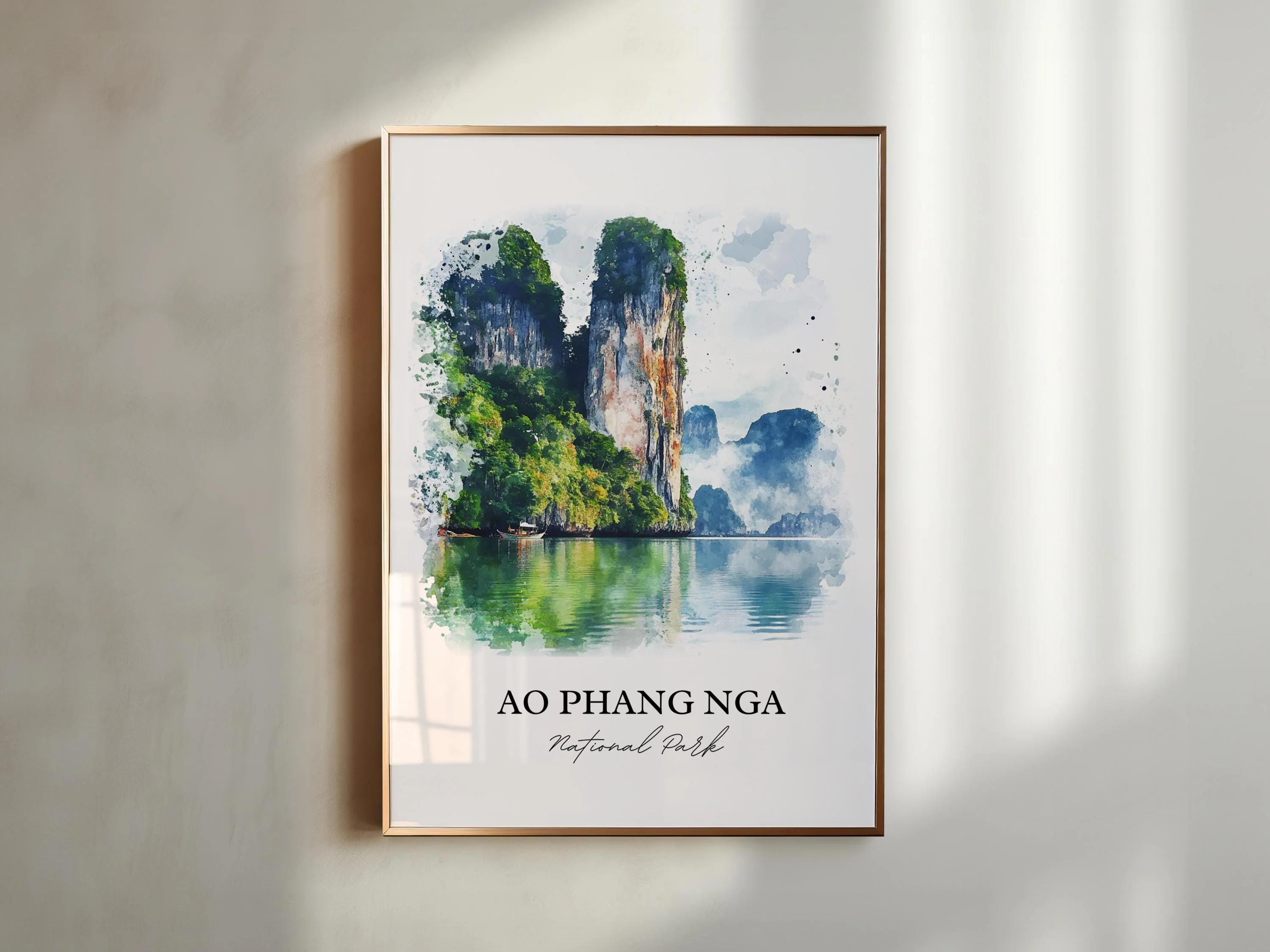 Ao Phang Nga National Park, Thailand – Watercolor Art Print - Image 6