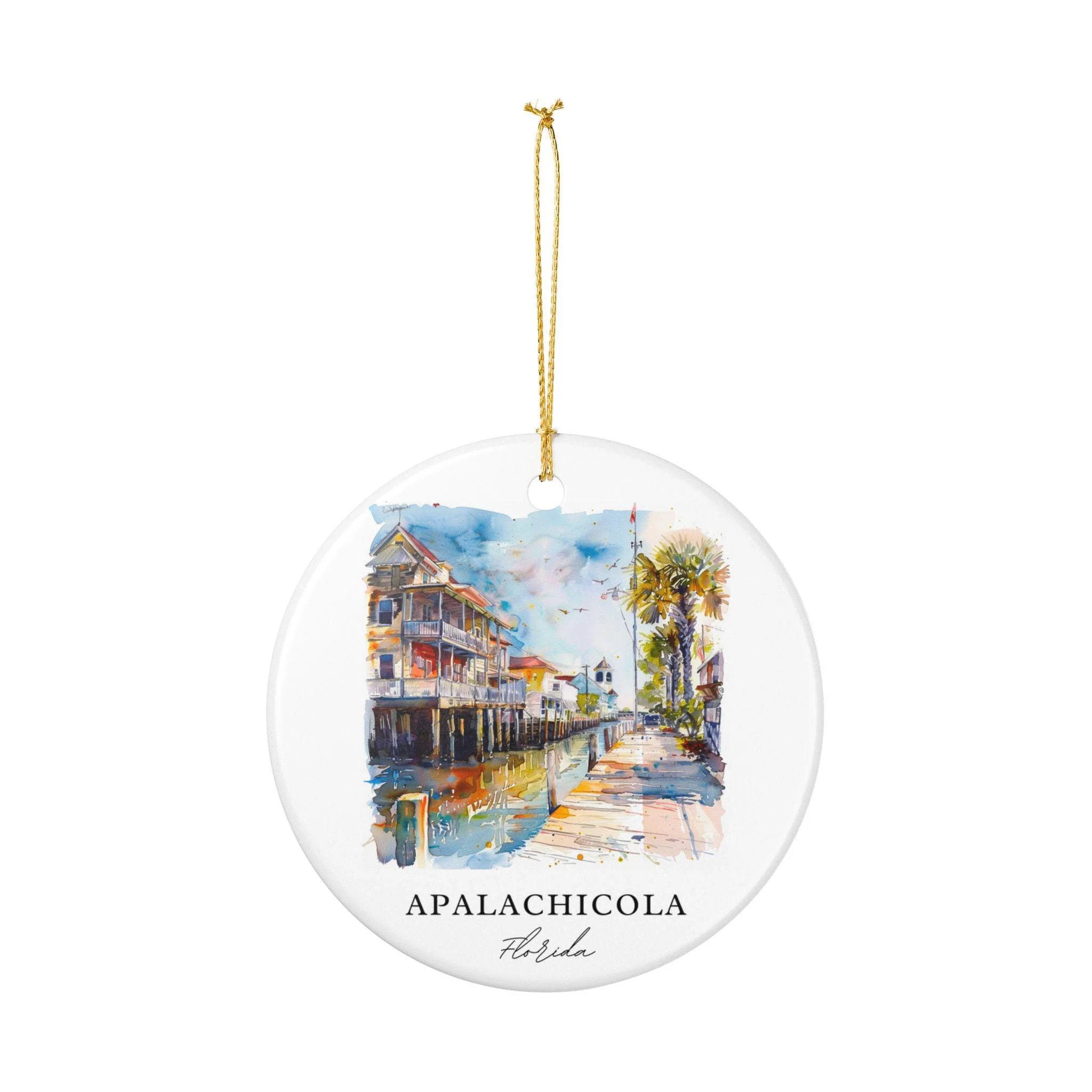 Apalachicola FL Ornament: Unique Apalachicola Souvenir, Apalachicola Xmas Decor, and Authentic Florida Gift - Image 2