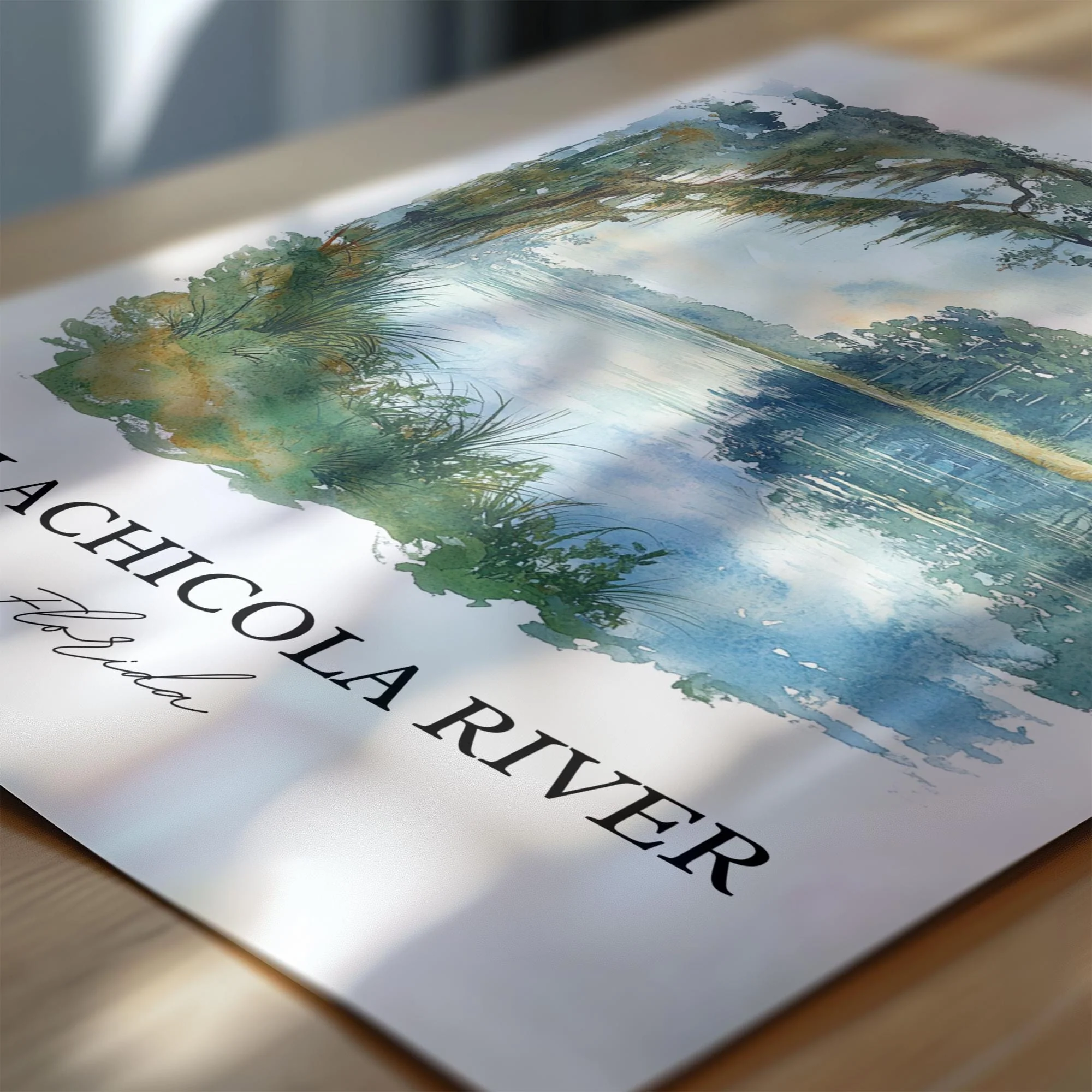Apalachicola River, USA – Watercolor Art Print - Image 2