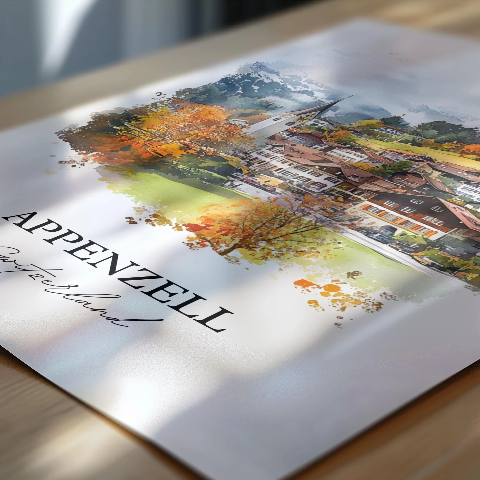 Appenzell, Switzerland – Watercolor Art Print - Image 2
