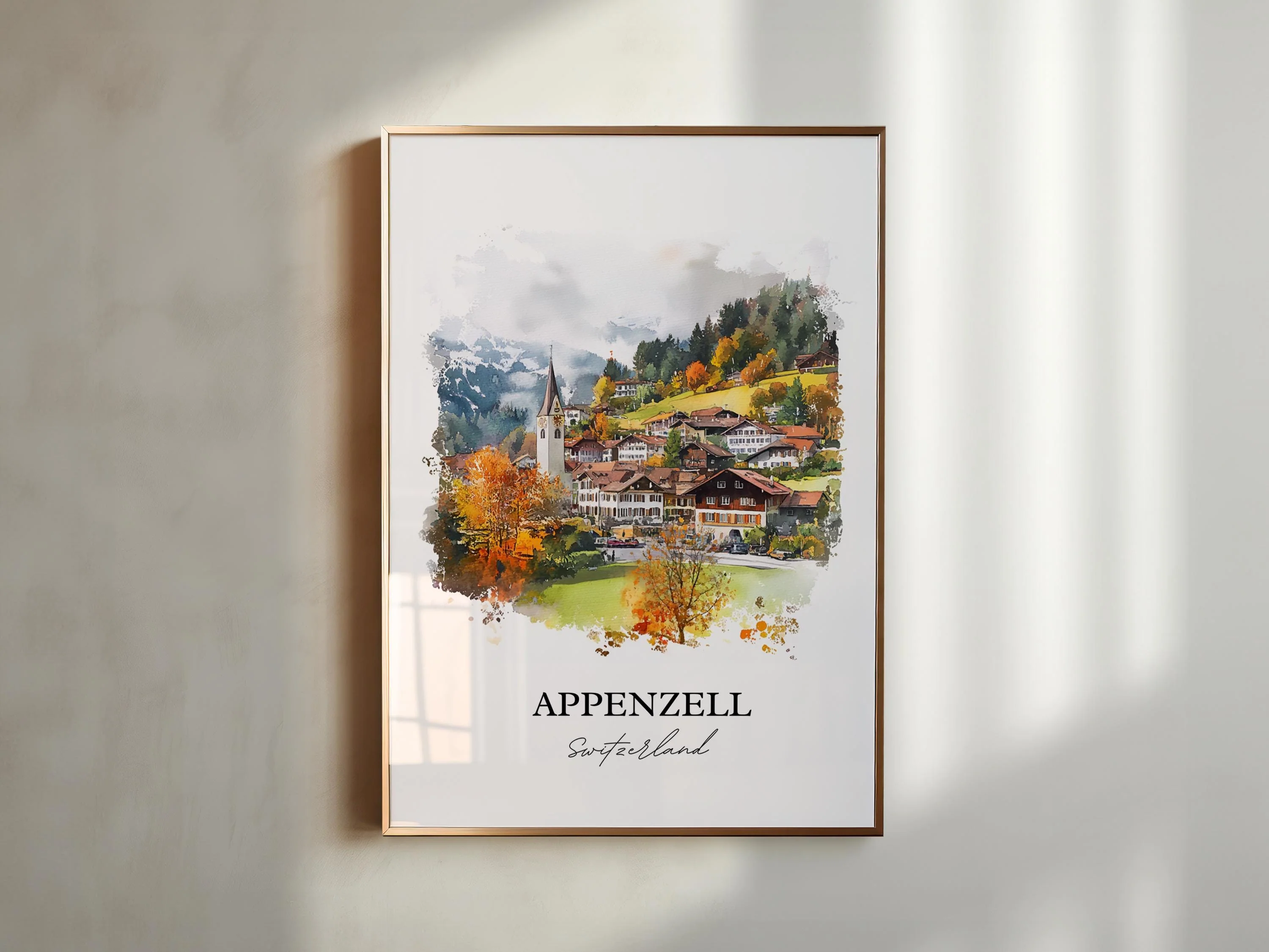 Appenzell, Switzerland – Watercolor Art Print - Image 5