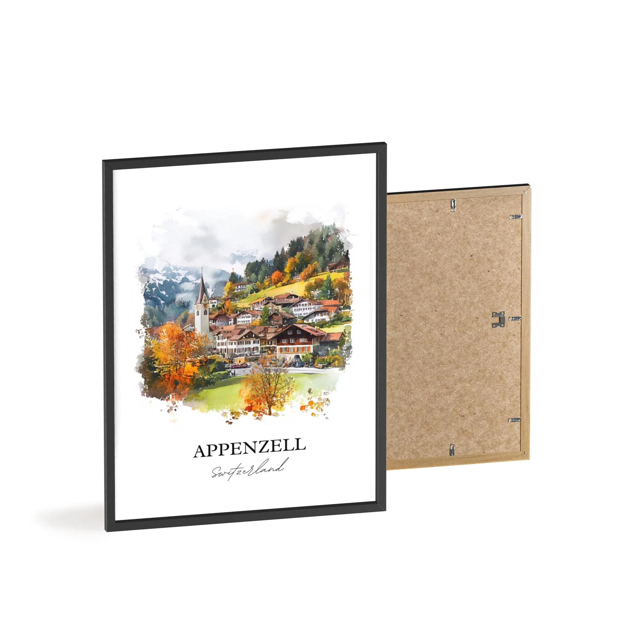 Appenzell, Switzerland – Watercolor Art Print - Image 8