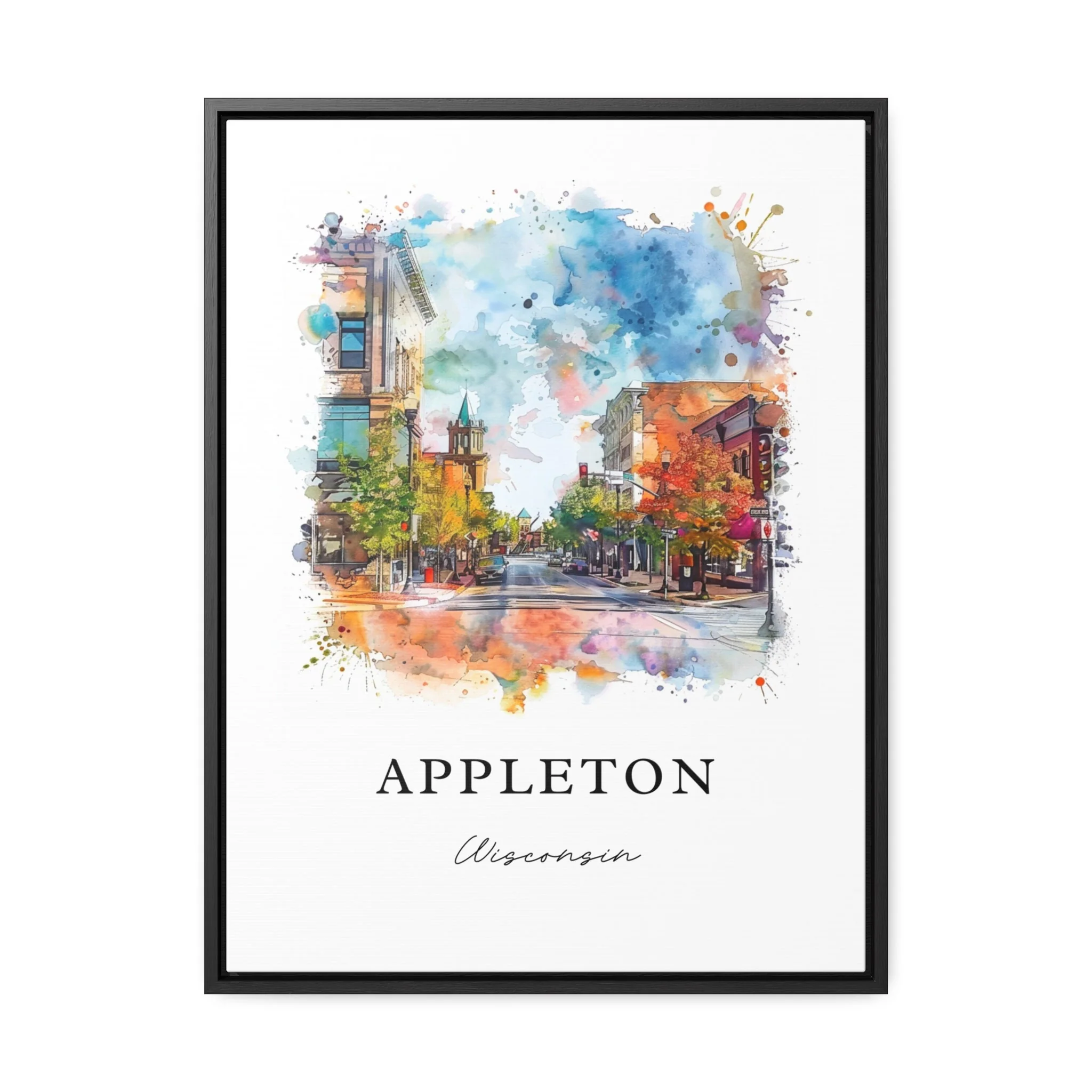 Appleton, Wisconsin, Wisconsin – Watercolor Art Print - Image 6