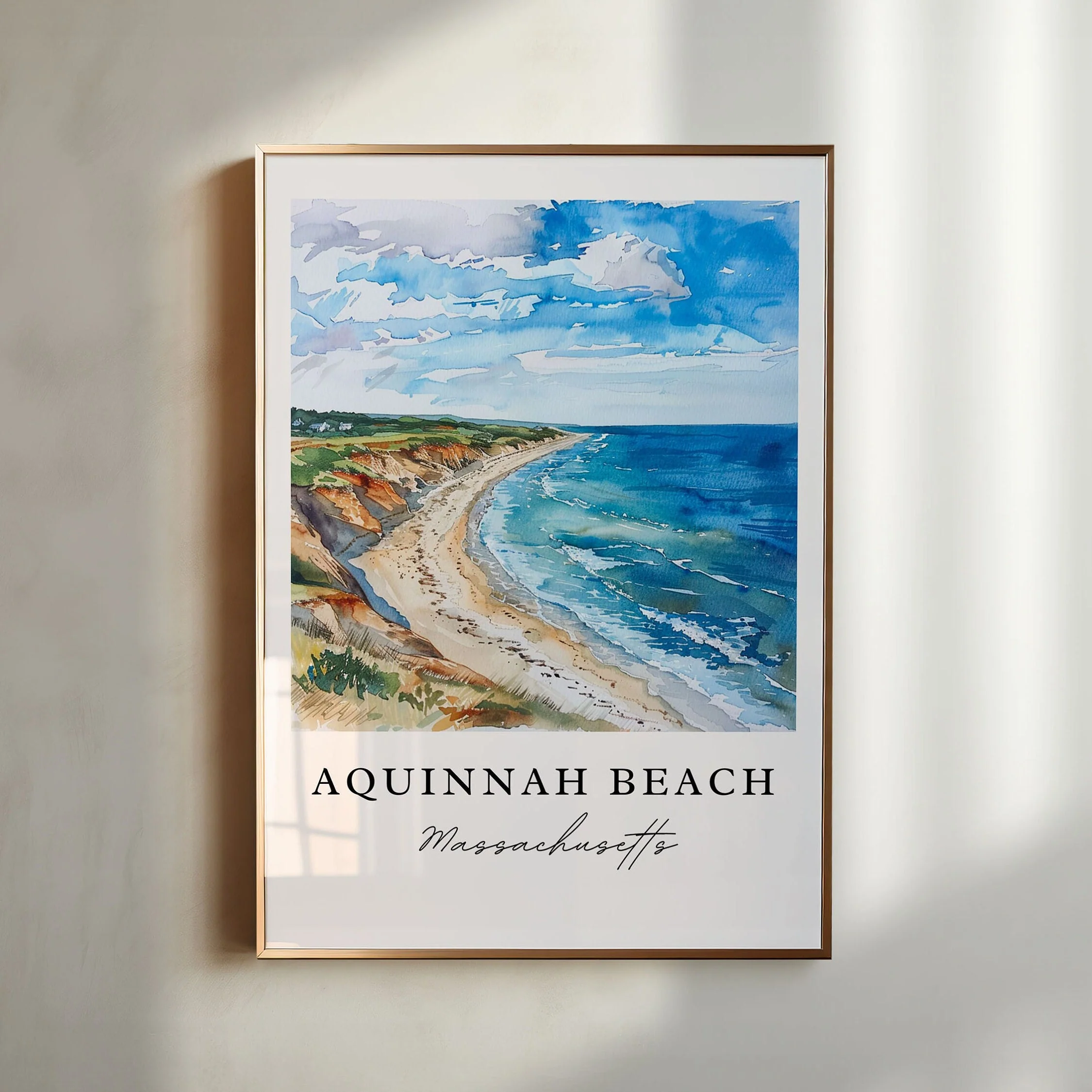Aquinnah, Massachusetts – Watercolor Art Print