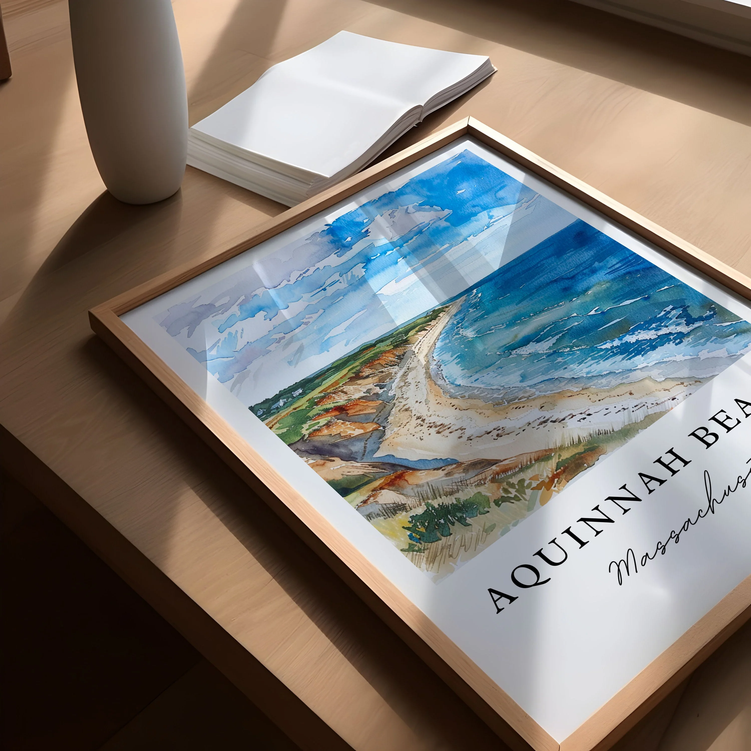 Aquinnah, Massachusetts – Watercolor Art Print - Image 2