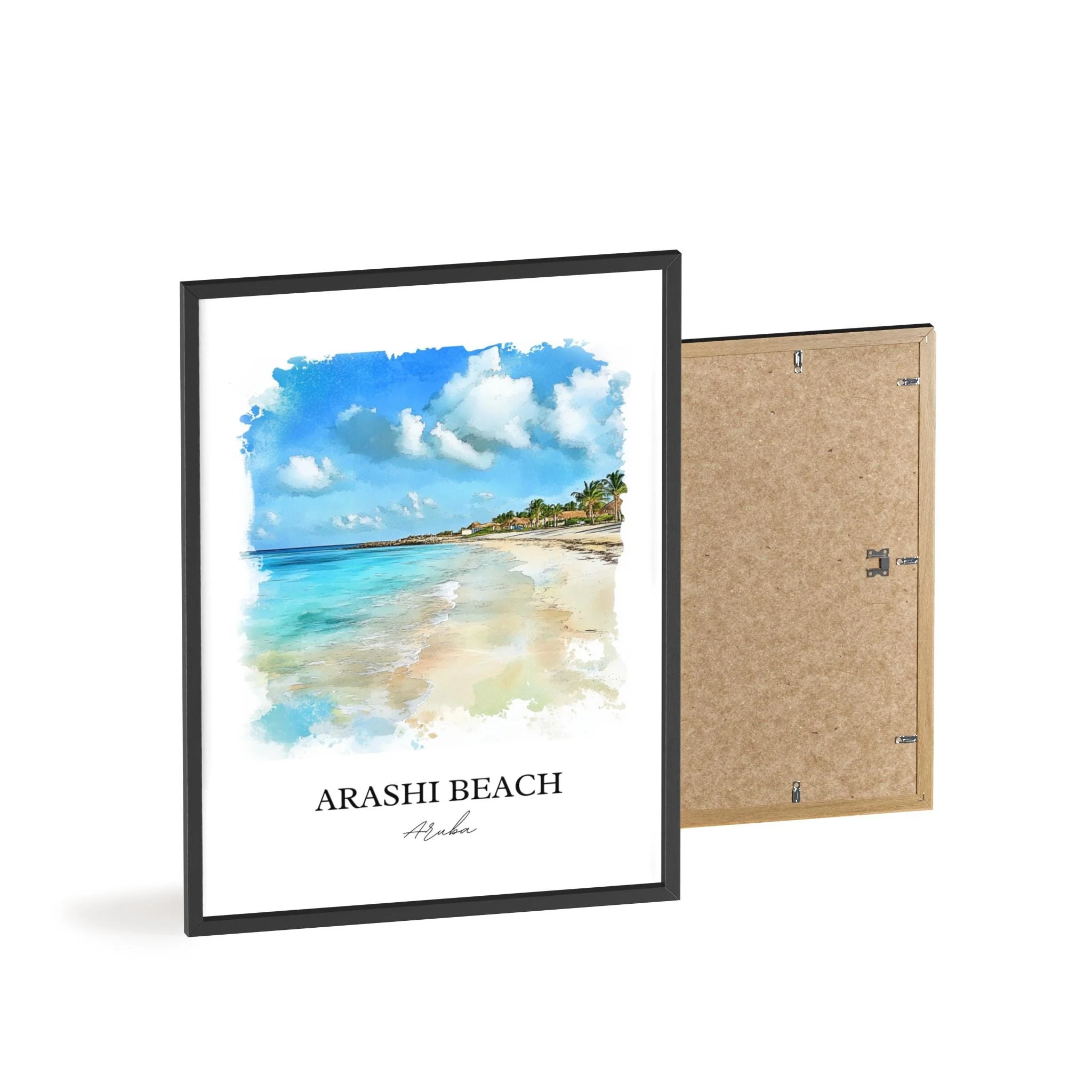 Arashi Beach, Aruba – Watercolor Art Print - Image 8