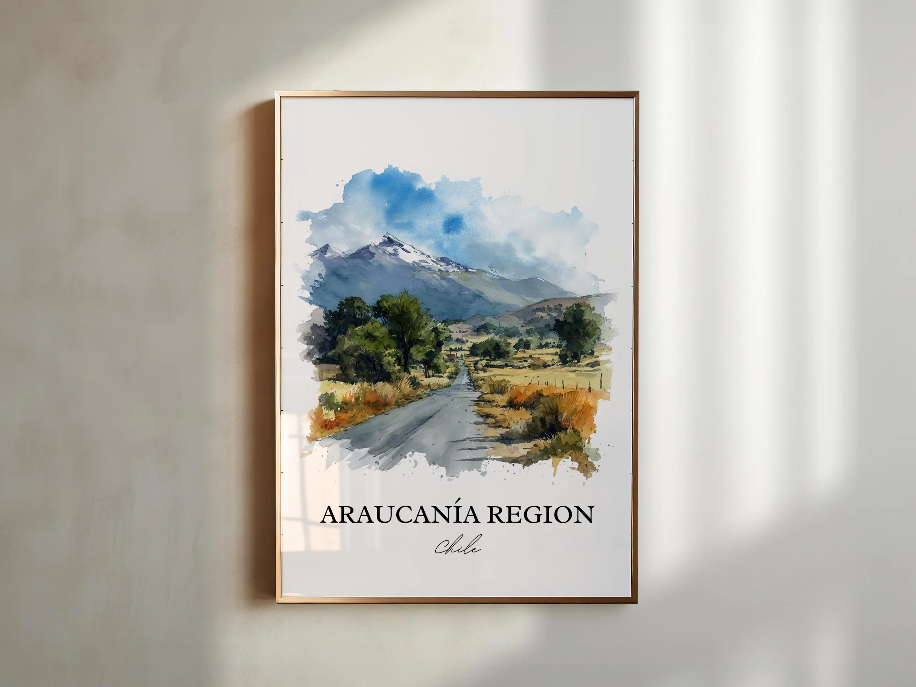 Araucania, Chile – Watercolor Art Print - Image 4