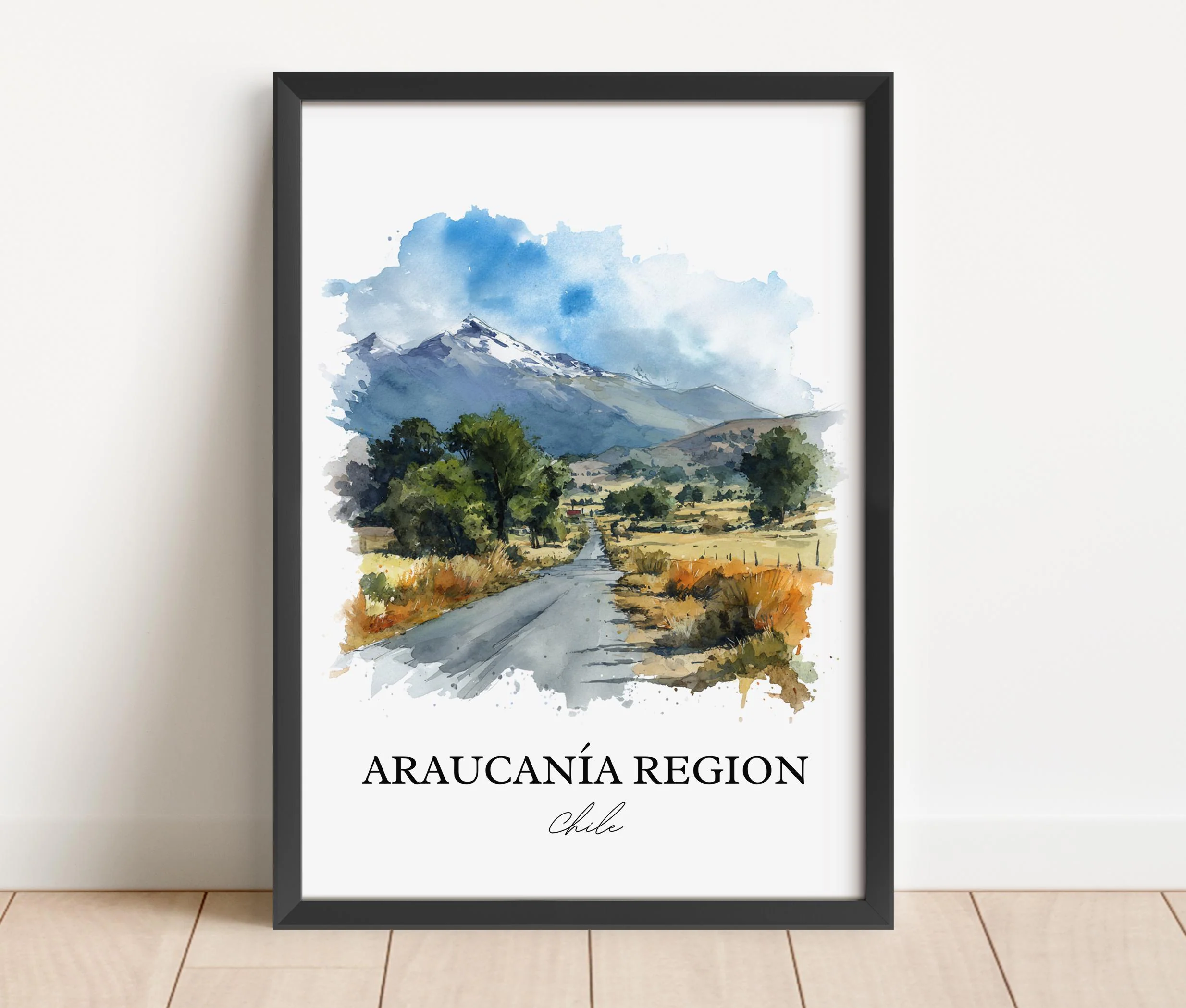 Araucania, Chile – Watercolor Art Print - Image 5