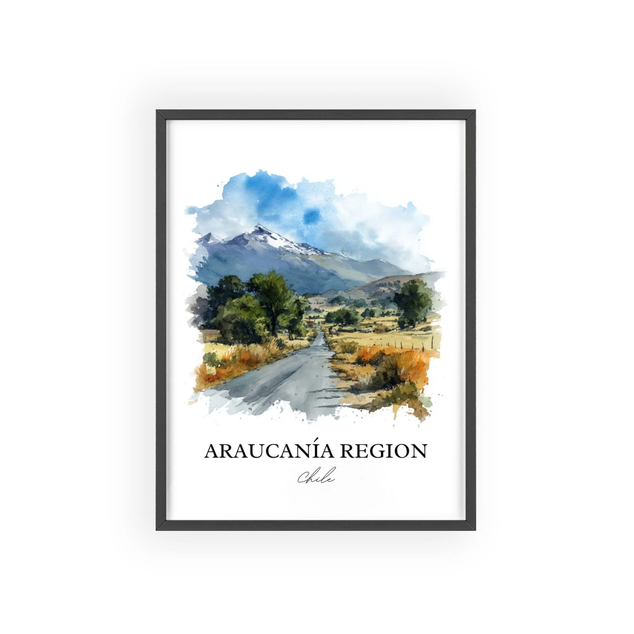Araucania, Chile – Watercolor Art Print - Image 7