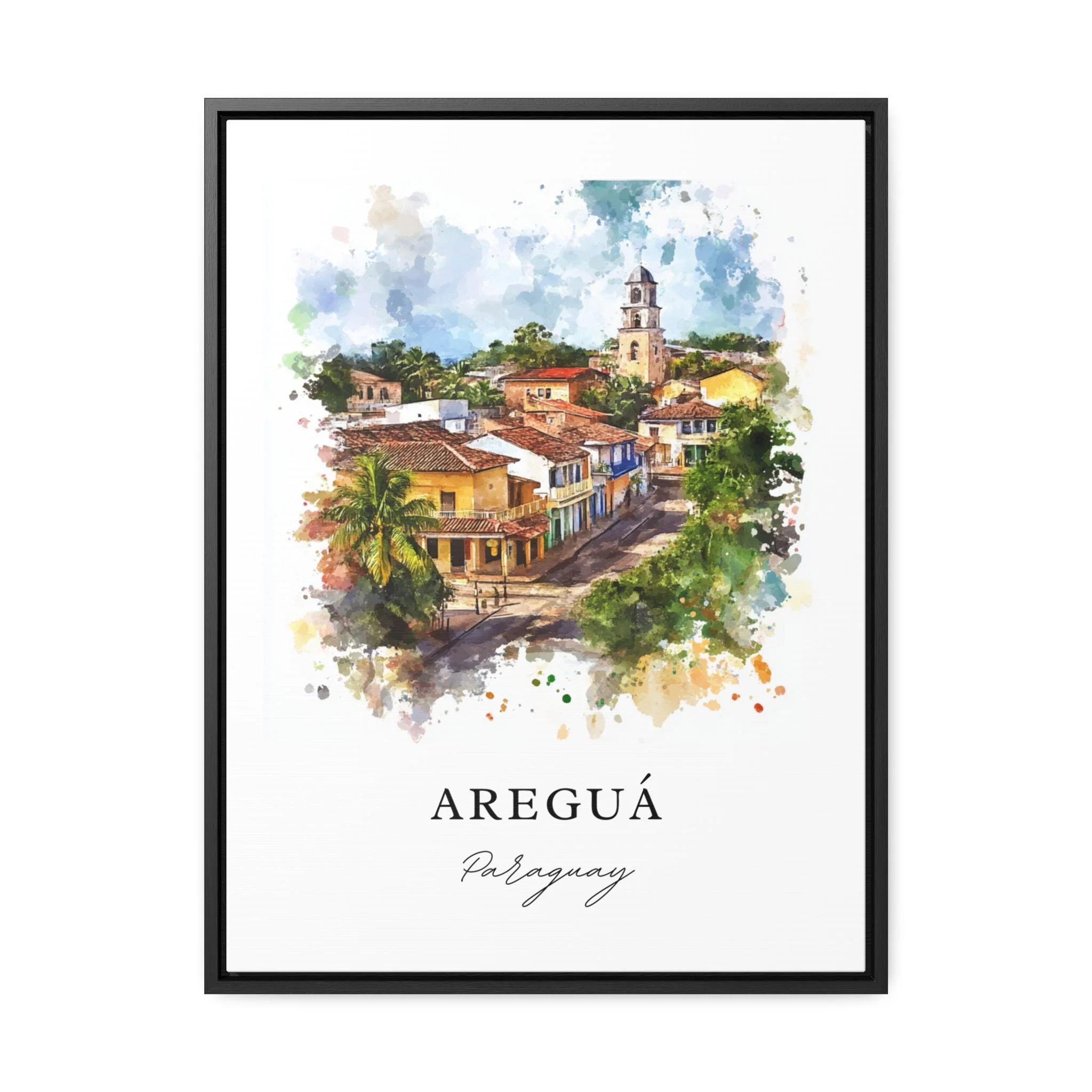 Aregua, Paraguay – Watercolor Art Print - Image 6