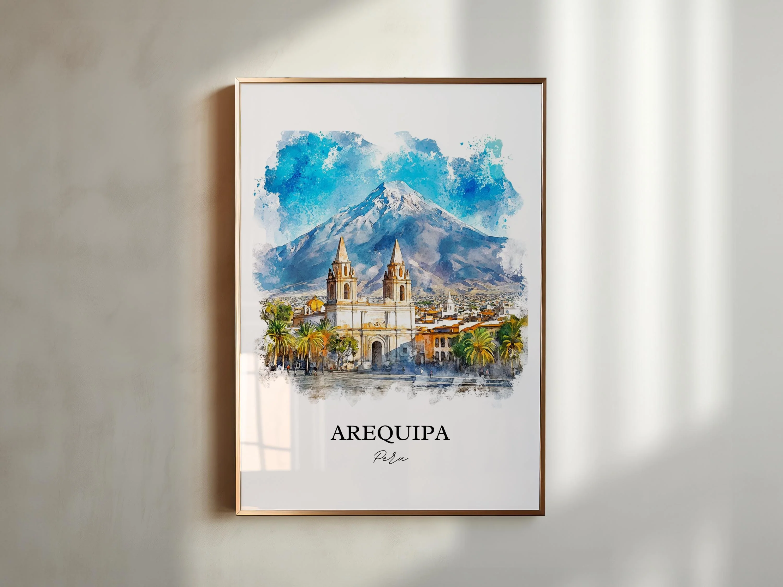Arequipa, Peru – Watercolor Art Print - Image 3