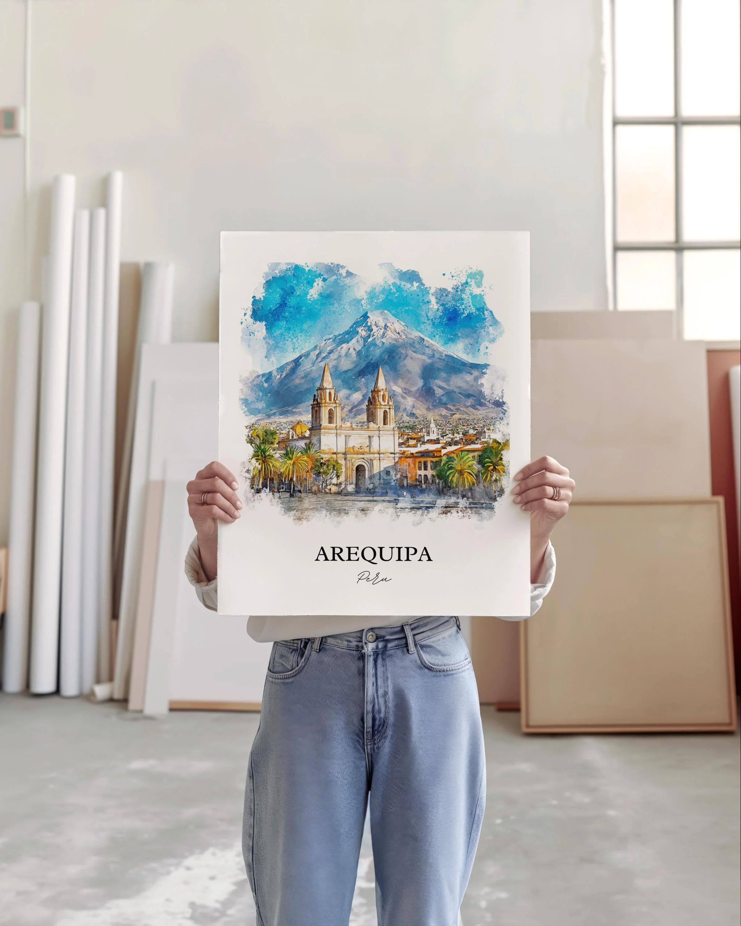 Arequipa, Peru – Watercolor Art Print - Image 4