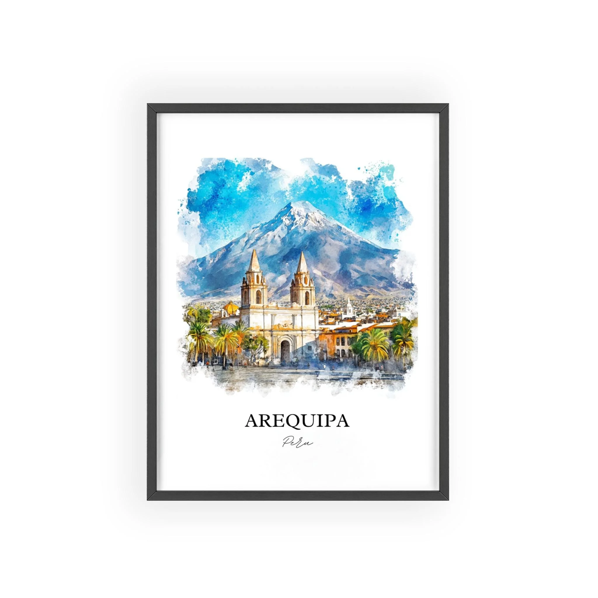 Arequipa, Peru – Watercolor Art Print - Image 7