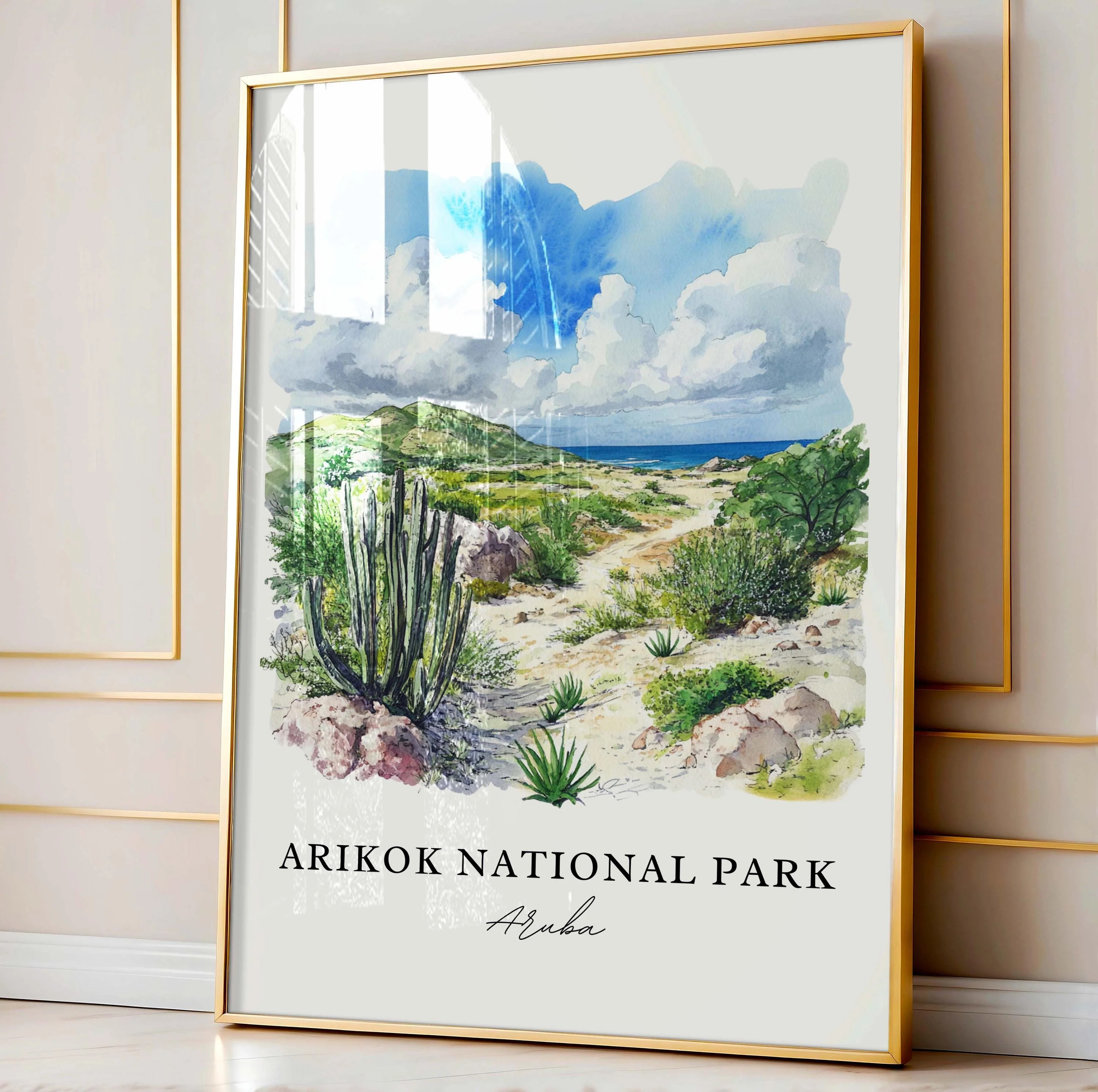 Arikok National Park, Aruba – Watercolor Art Print - Image 4