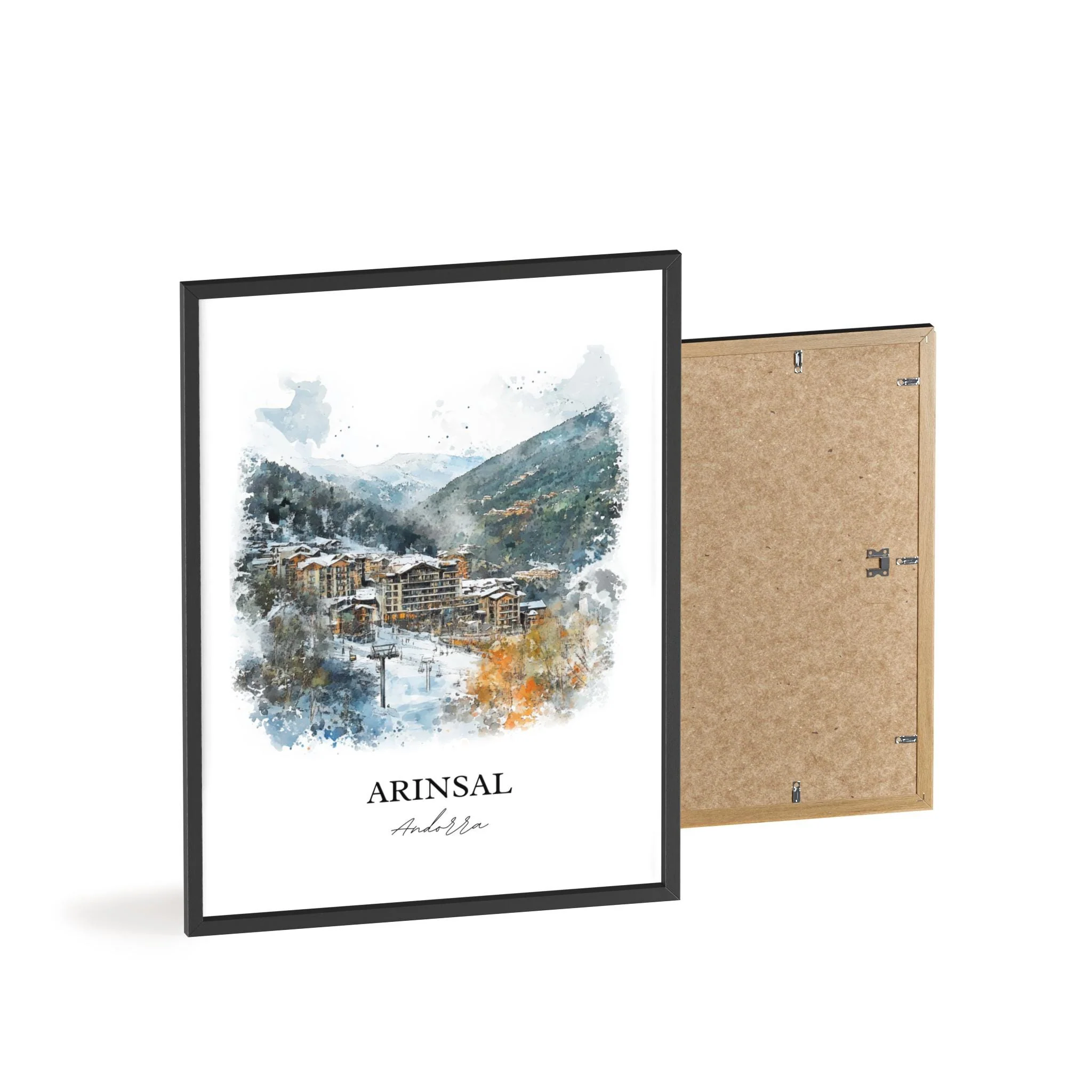 Arinsal, Andorra – Watercolor Art Print - Image 8