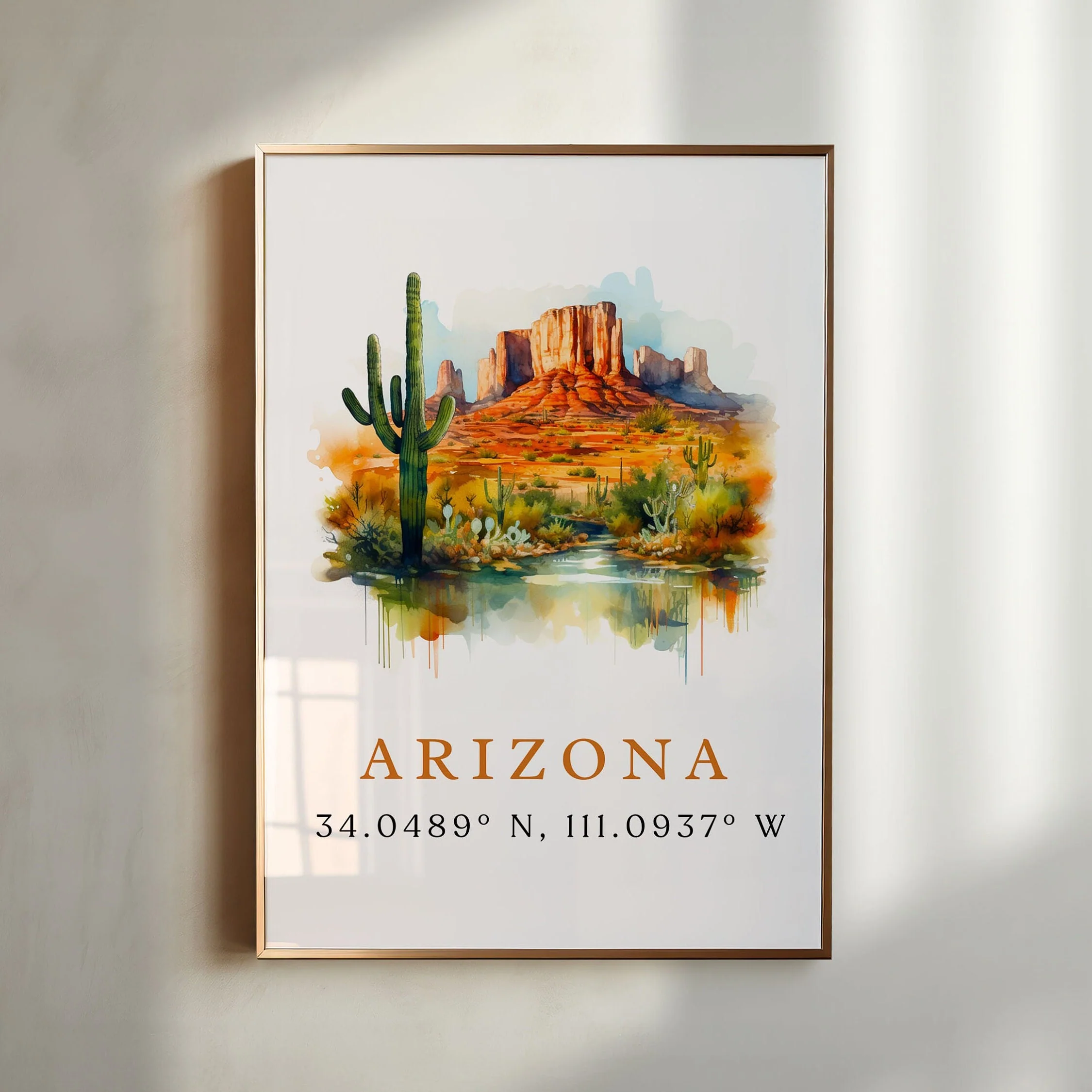 Arizona, Arizona – Watercolor Art Print
