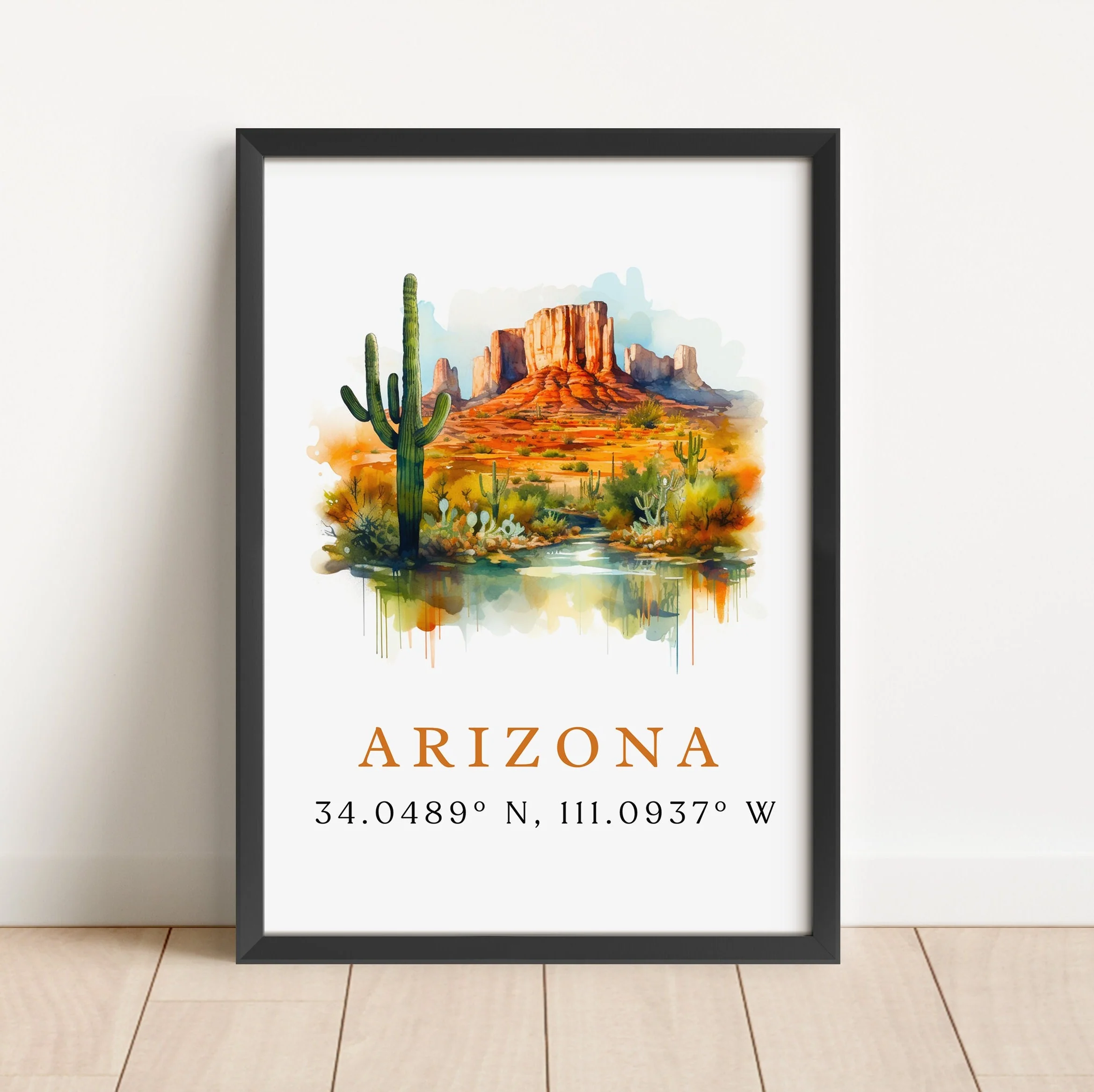 Arizona, Arizona – Watercolor Art Print - Image 5