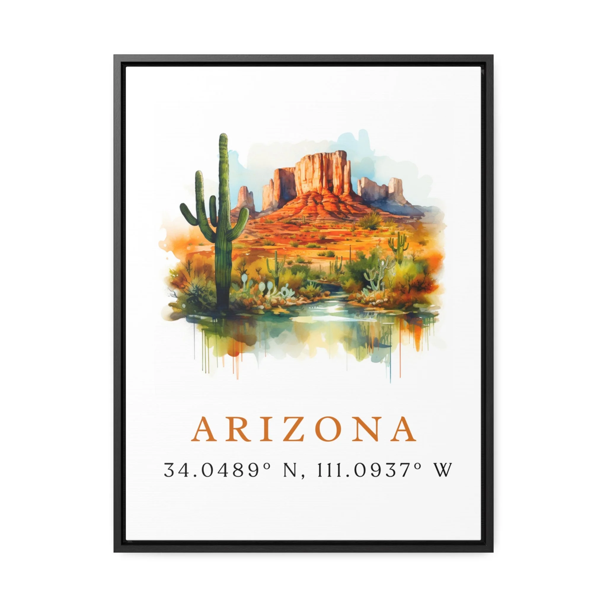 Arizona, Arizona – Watercolor Art Print - Image 6