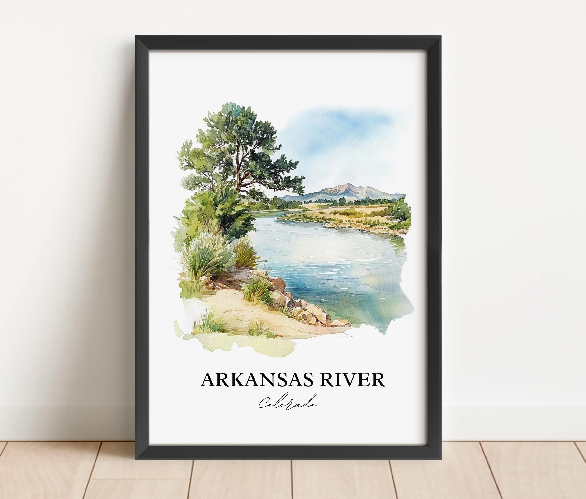 Arkansas River, Colorado, USA – Watercolor Art Print - Image 6