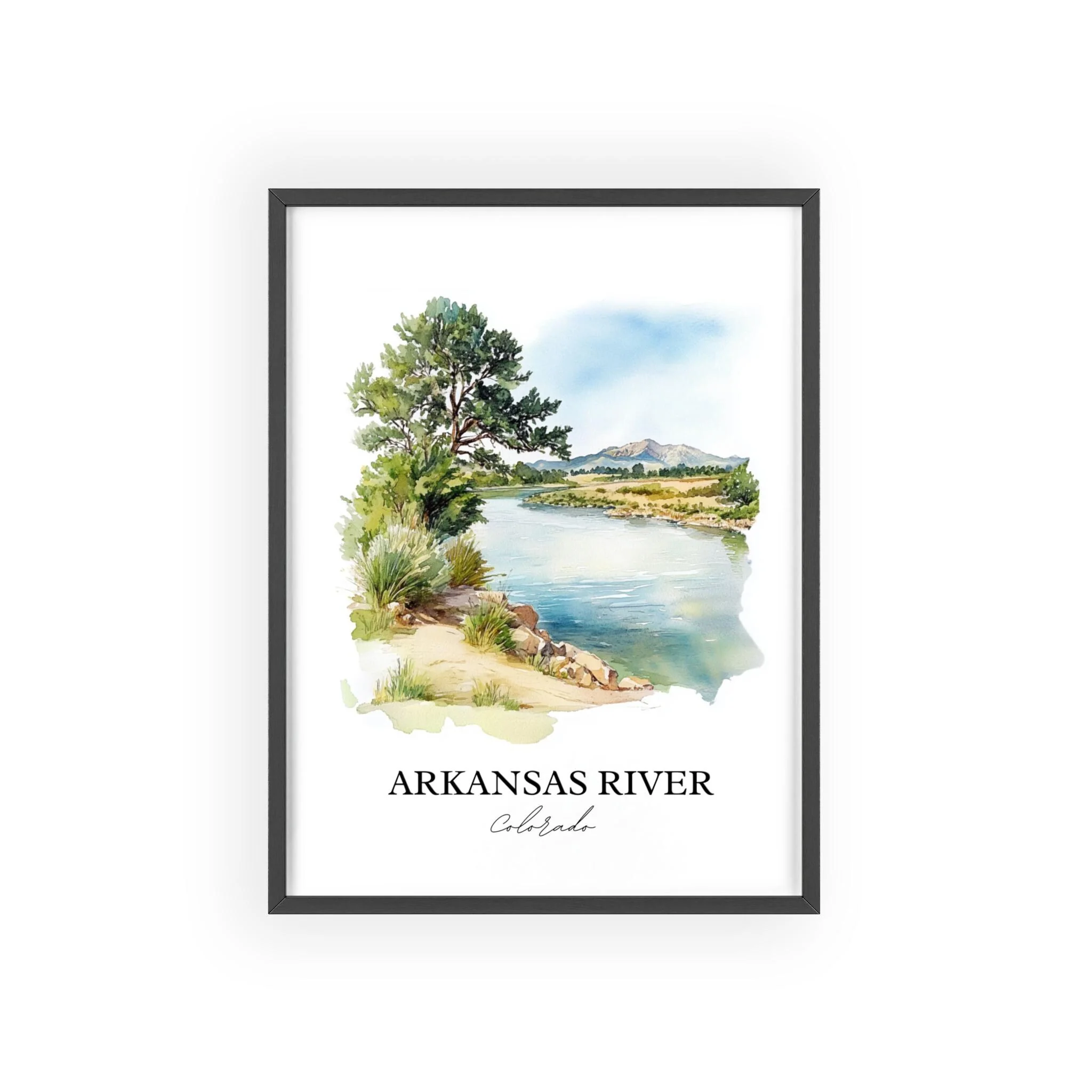 Arkansas River, Colorado, USA – Watercolor Art Print - Image 7