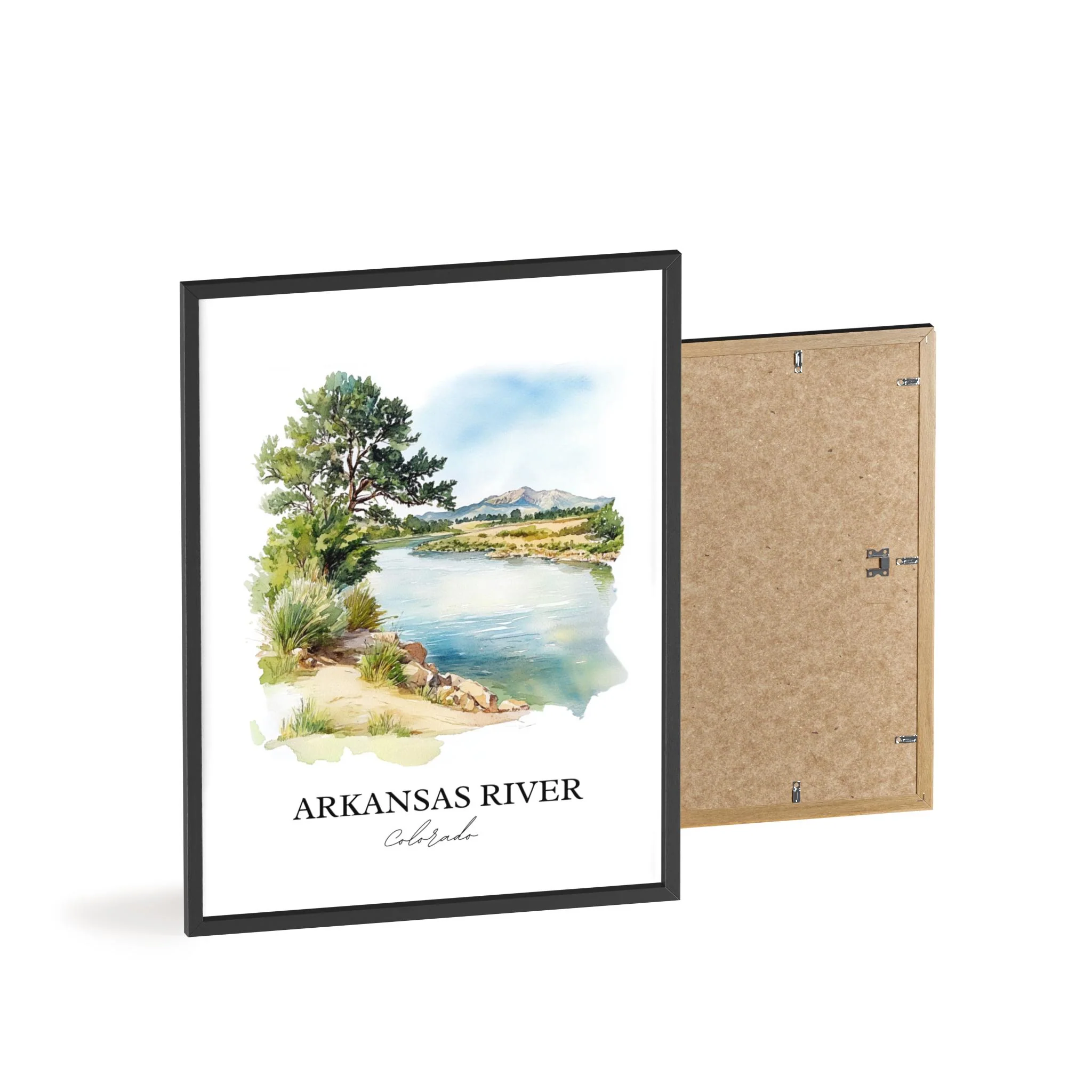 Arkansas River, Colorado, USA – Watercolor Art Print - Image 8