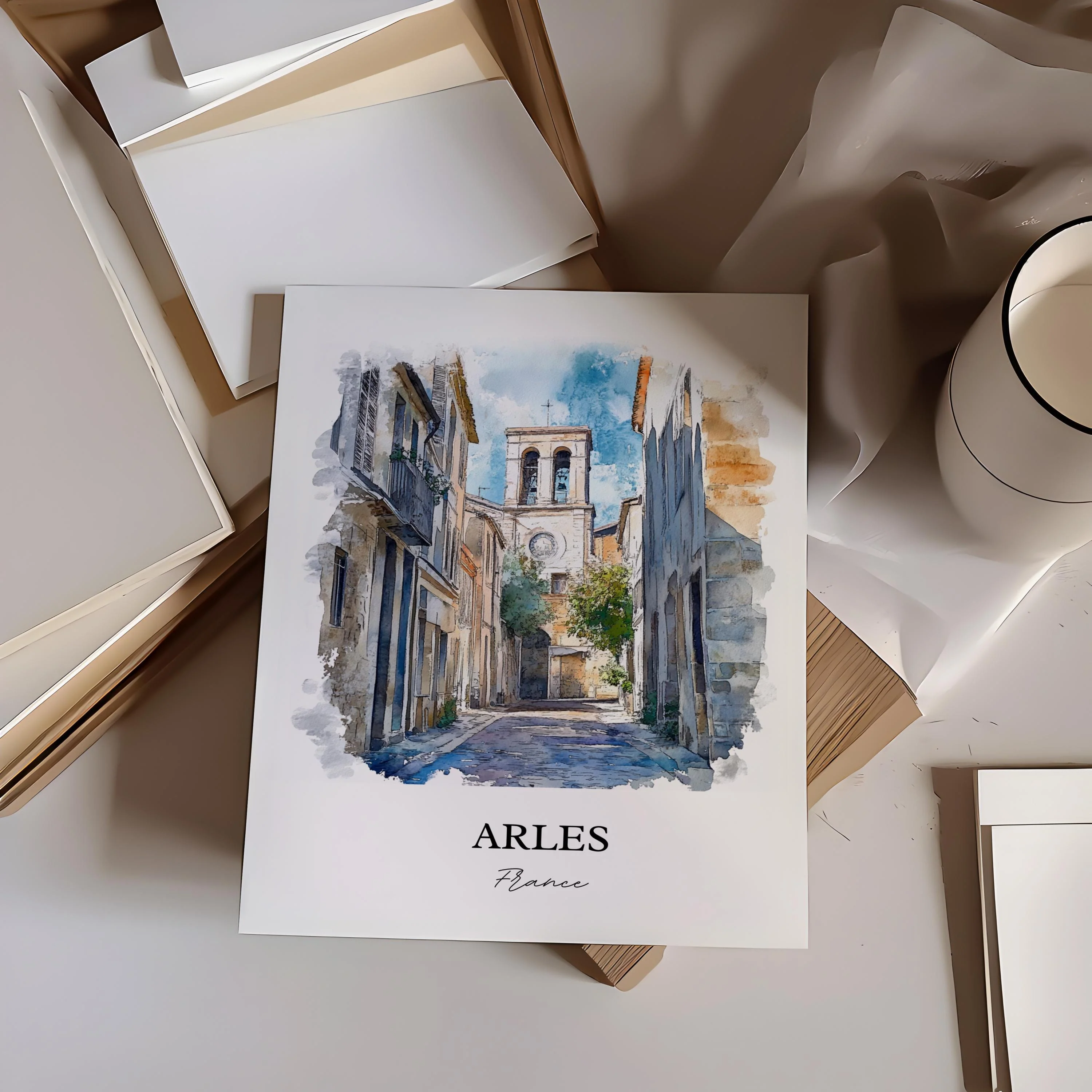 Arles, France – Watercolor Art Print - Image 6