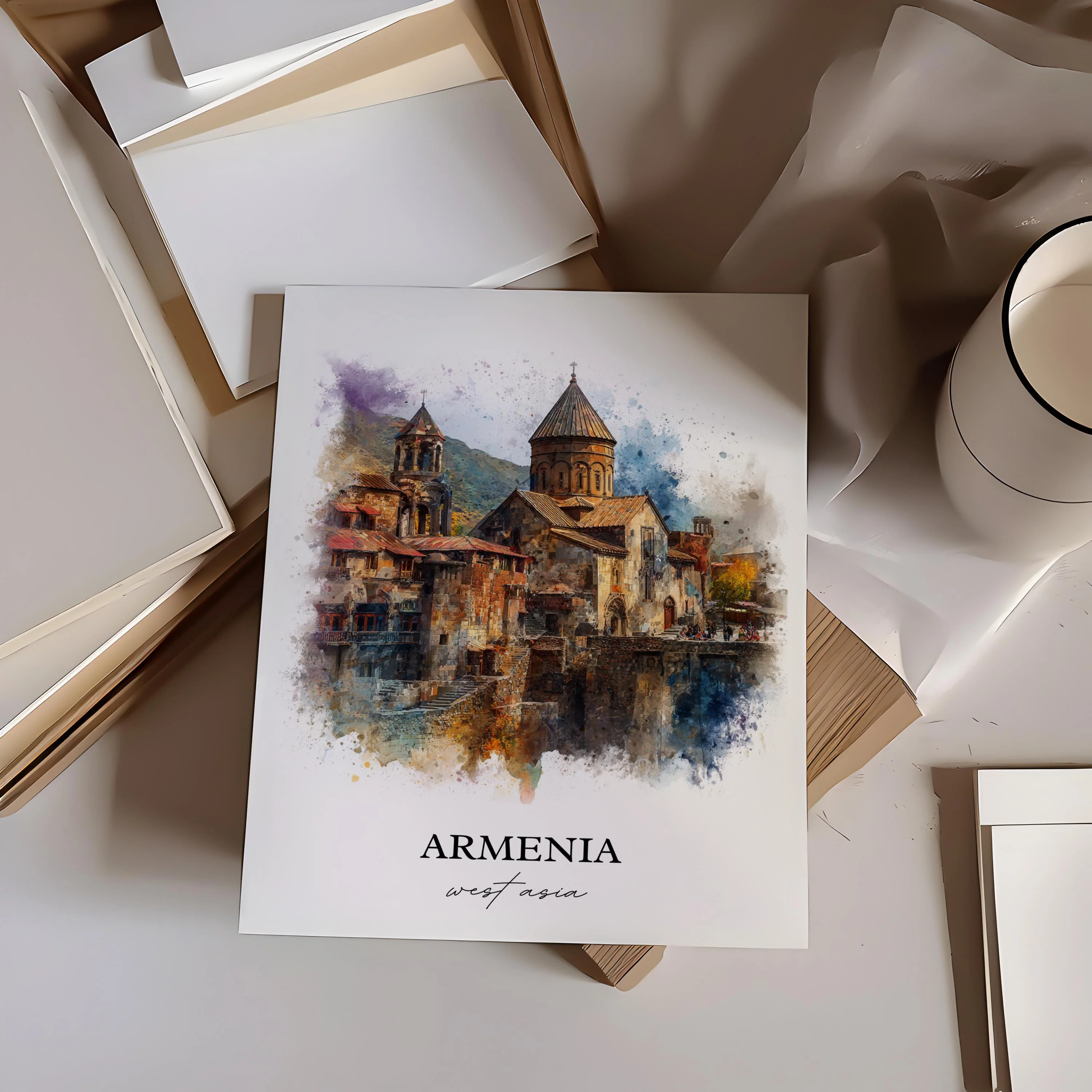 Armenia, Armenia – Watercolor Art Print - Image 5