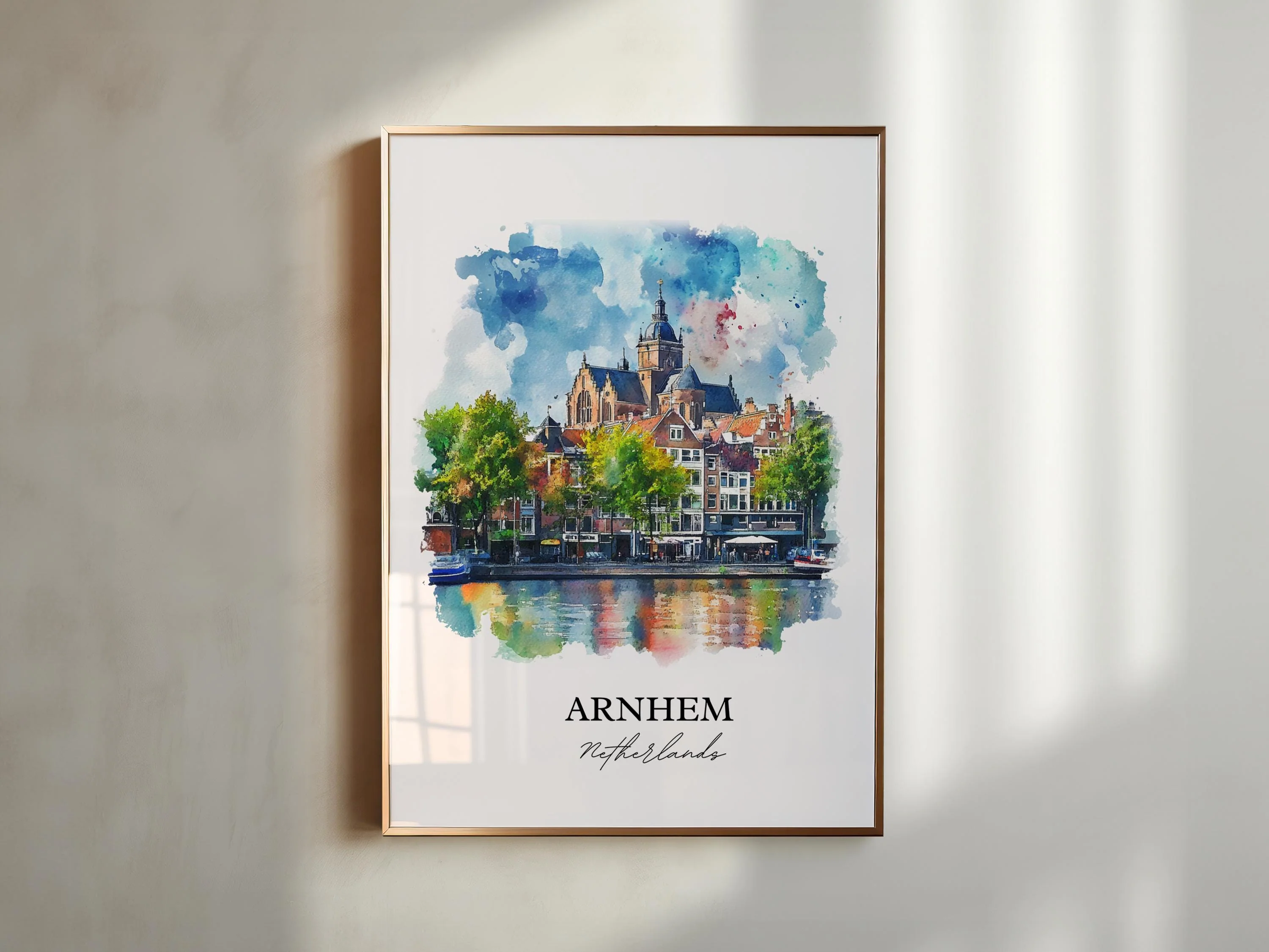 Arnhem, Netherlands – Watercolor Art Print - Image 3