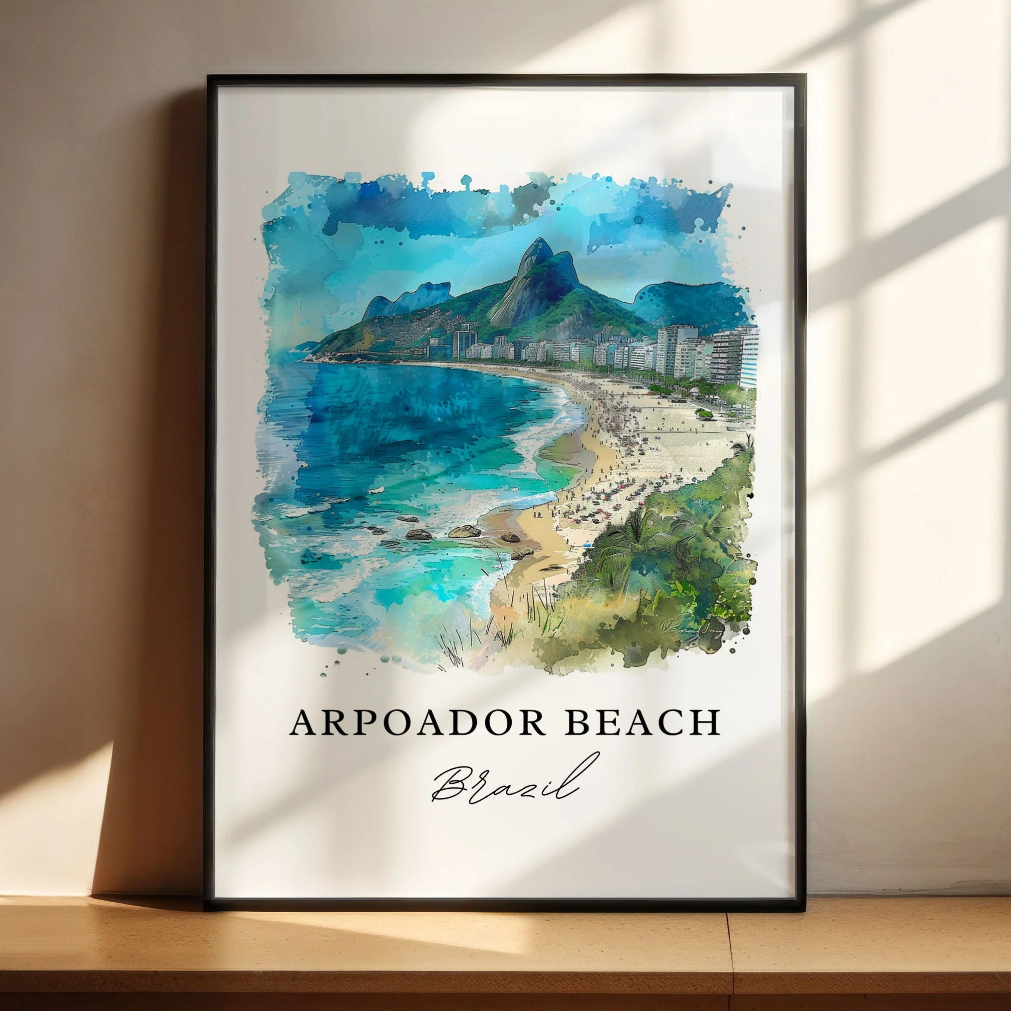 Arporador Beach, Brazil – Watercolor Art Print - Image 4