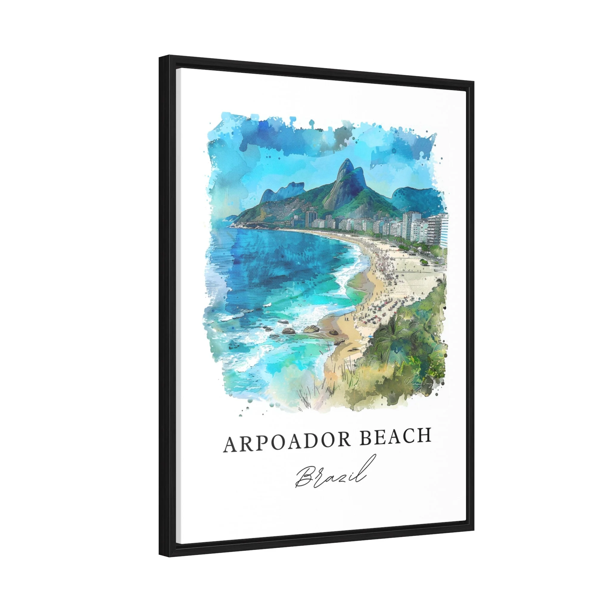 Arporador Beach, Brazil – Watercolor Art Print - Image 7