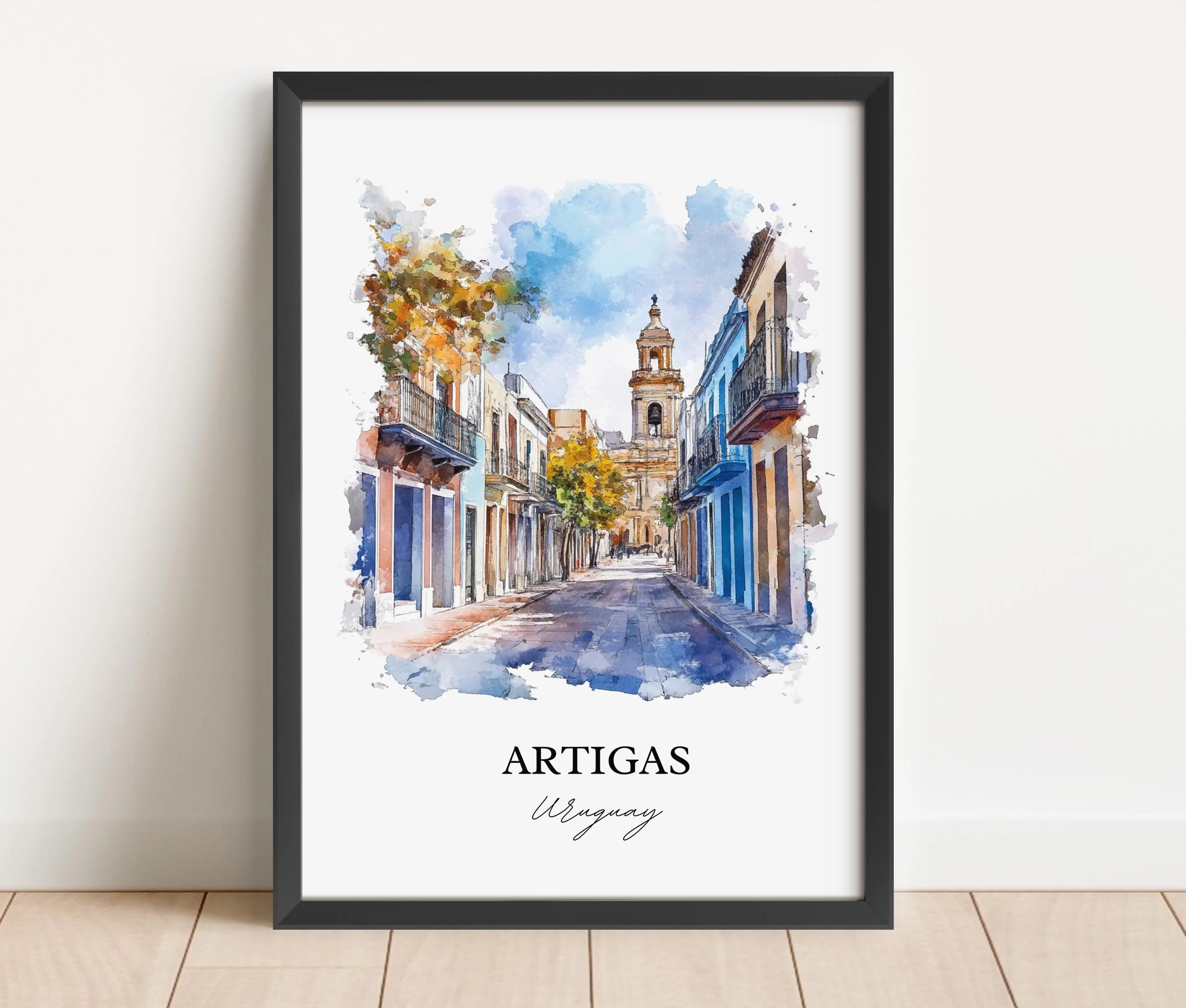 Artigas, Uruguay – Watercolor Art Print - Image 4