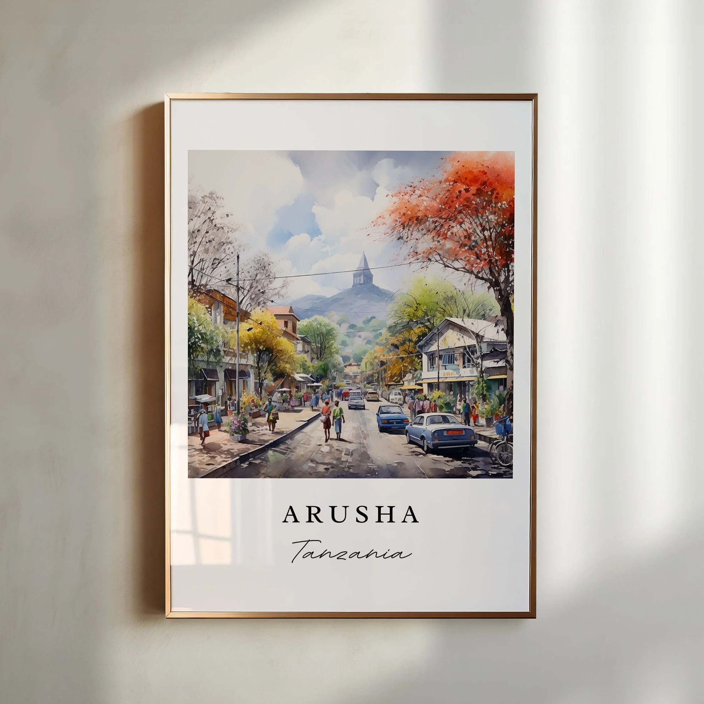 Arusha, Tanzania – Watercolor Art Print