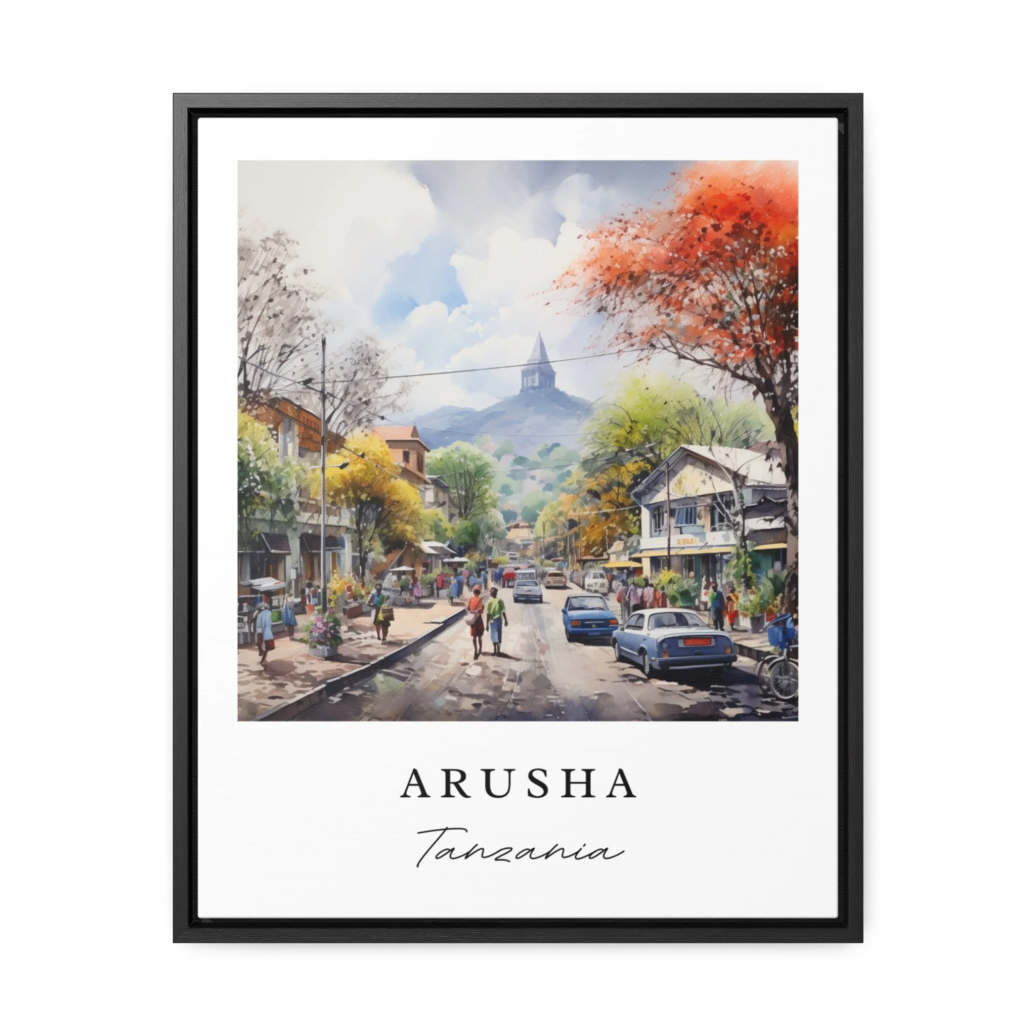 Arusha, Tanzania – Watercolor Art Print - Image 7