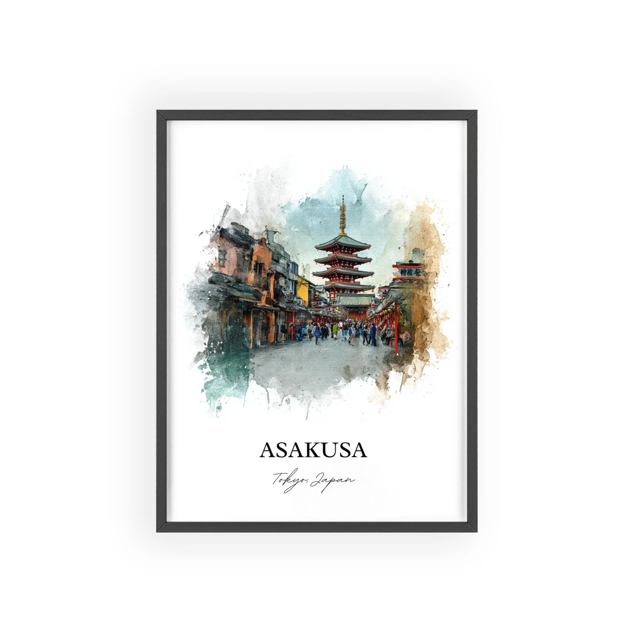 Asakusa, Japan – Watercolor Art Print - Image 9