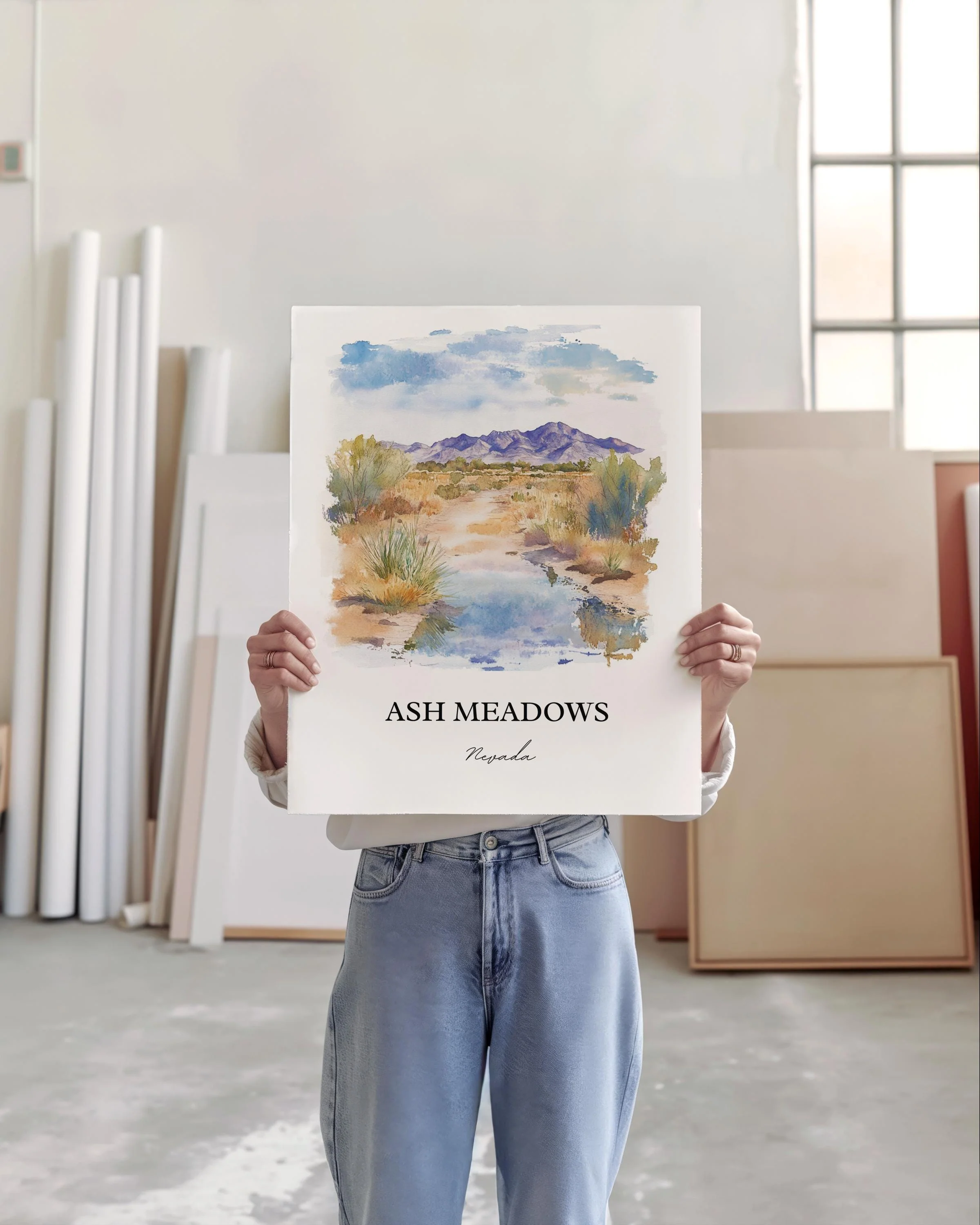 Ash Meadows, USA – Watercolor Art Print - Image 4