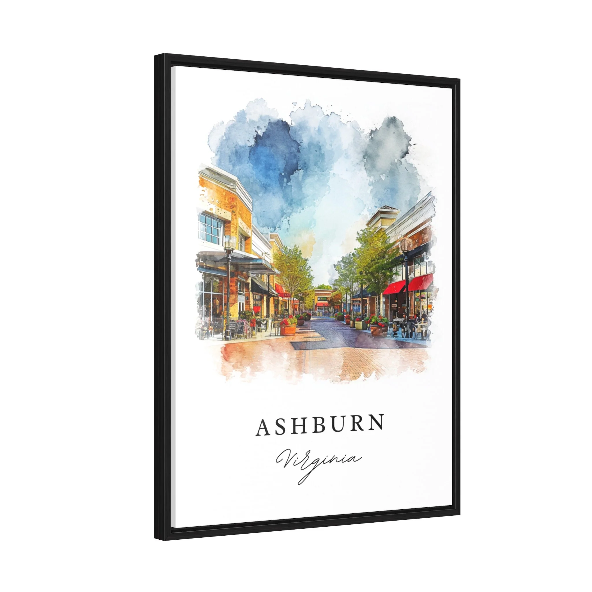 Ashburn, Virginia – Watercolor Art Print - Image 7