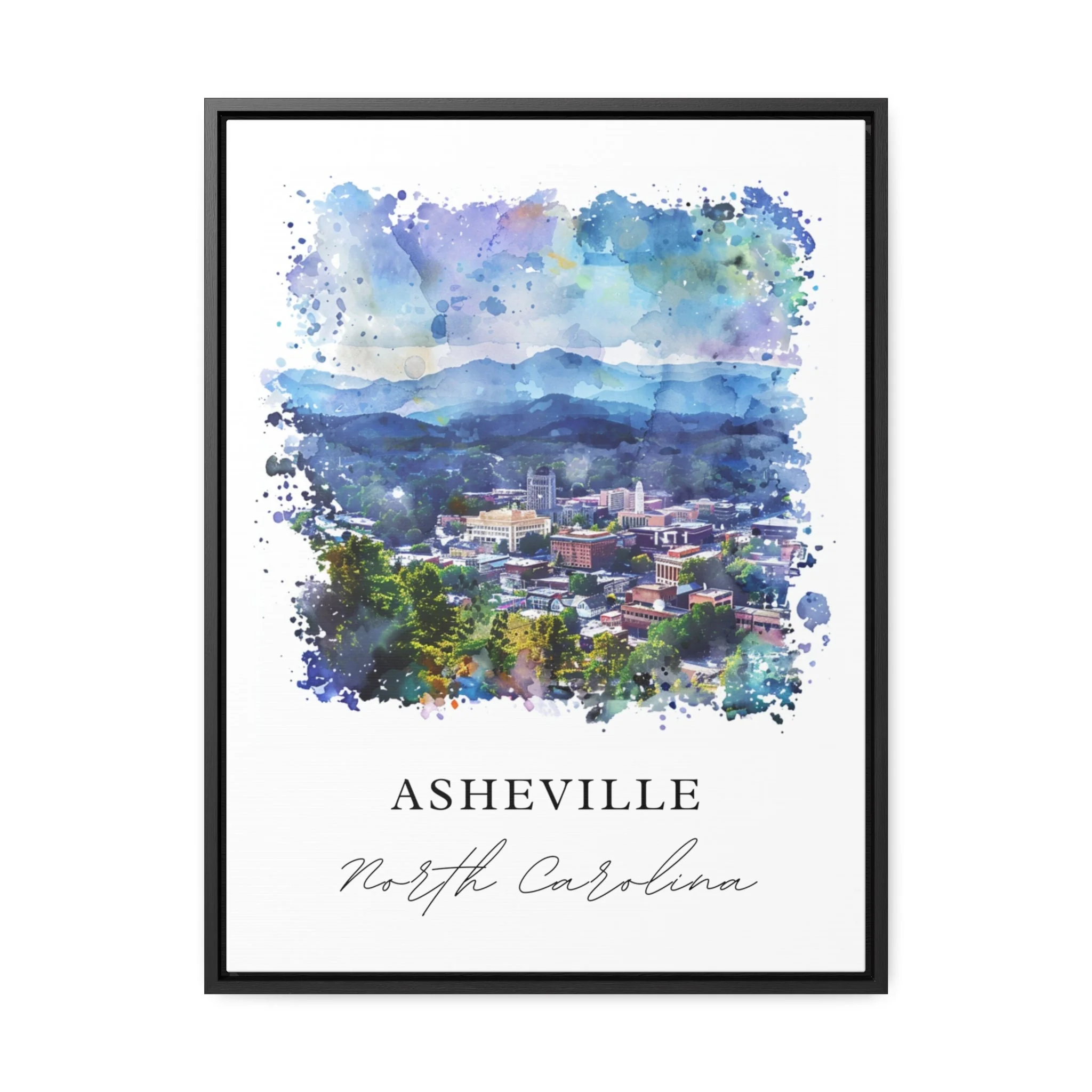 Asheville, North Carolina Watercolor Art Print - Image 5