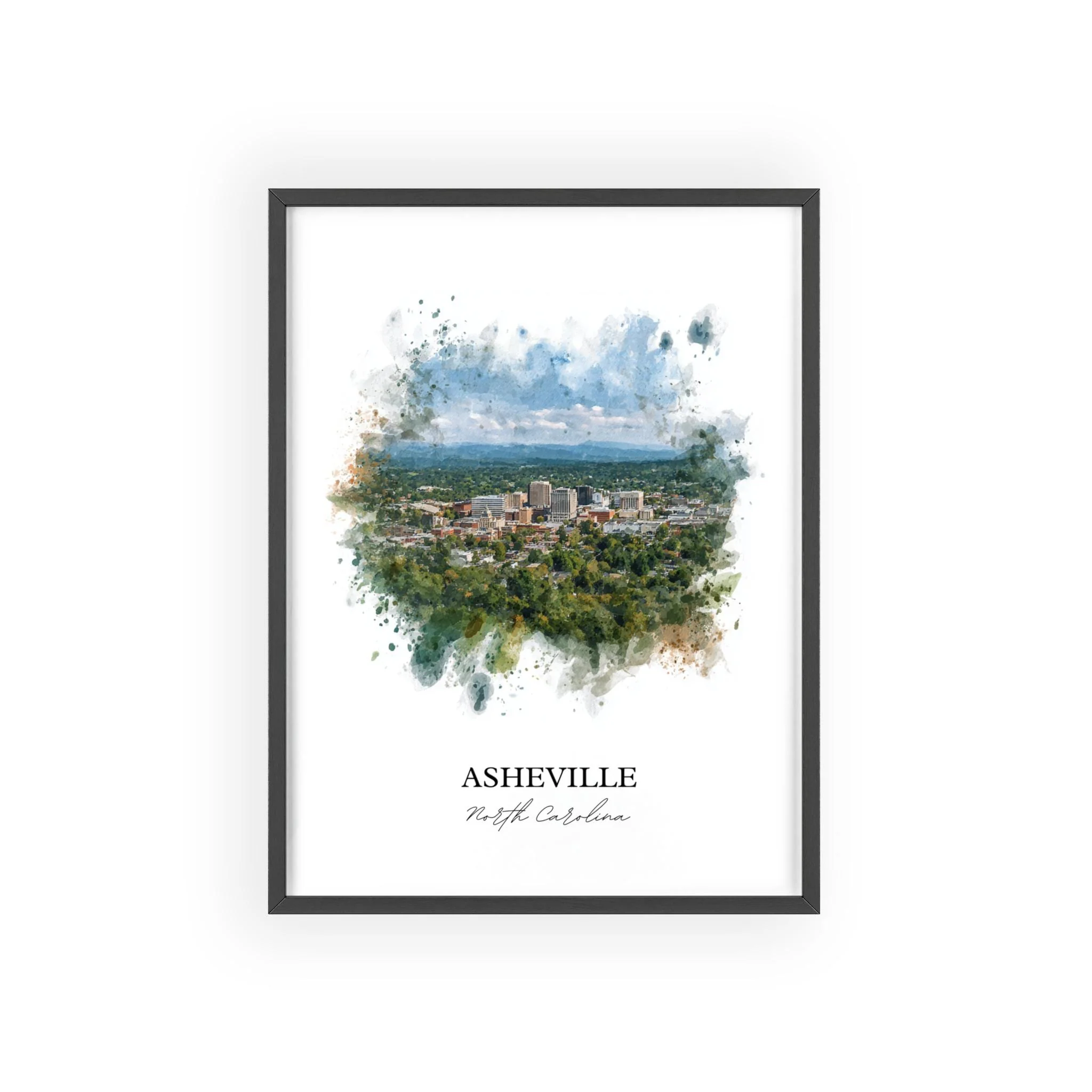 Asheville, North Carolina – Watercolor Art Print - Image 10