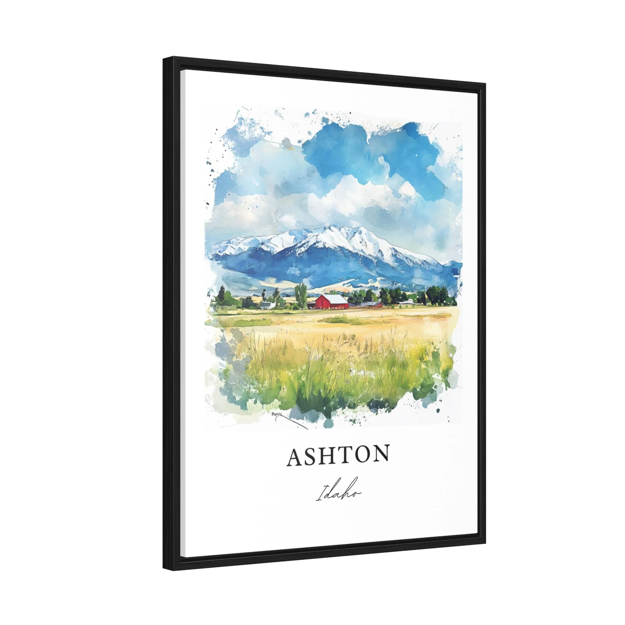 Ashton, Idaho Watercolor Art Print - Image 6