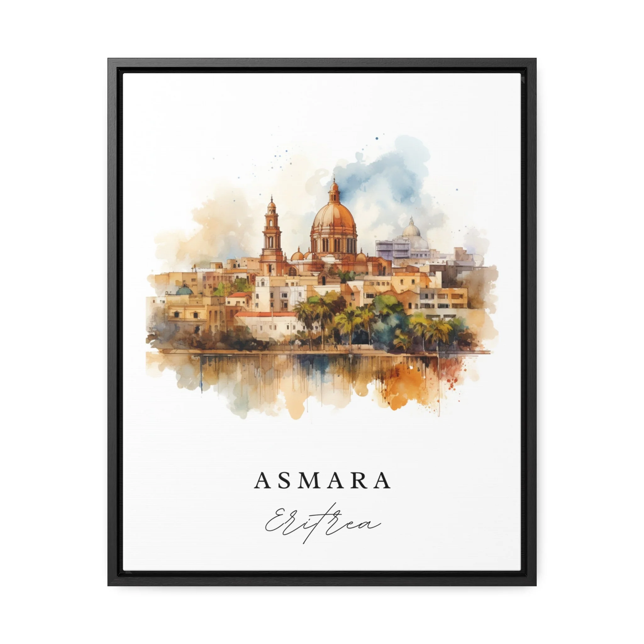 Asmara, Eritrea – Watercolor Art Print - Image 7