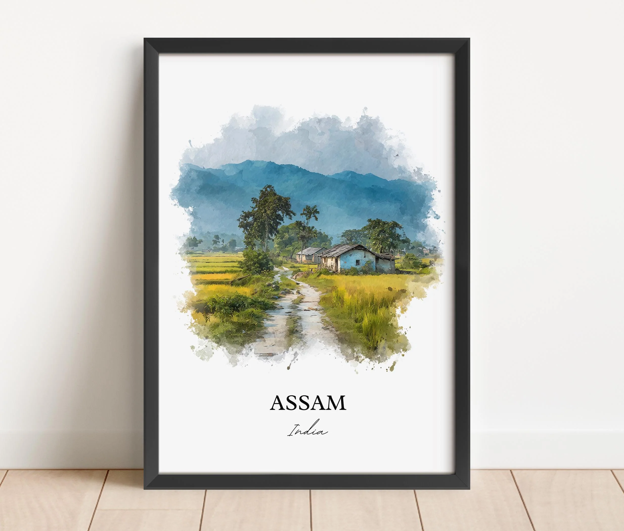 Assam, India – Watercolor Art Print - Image 5