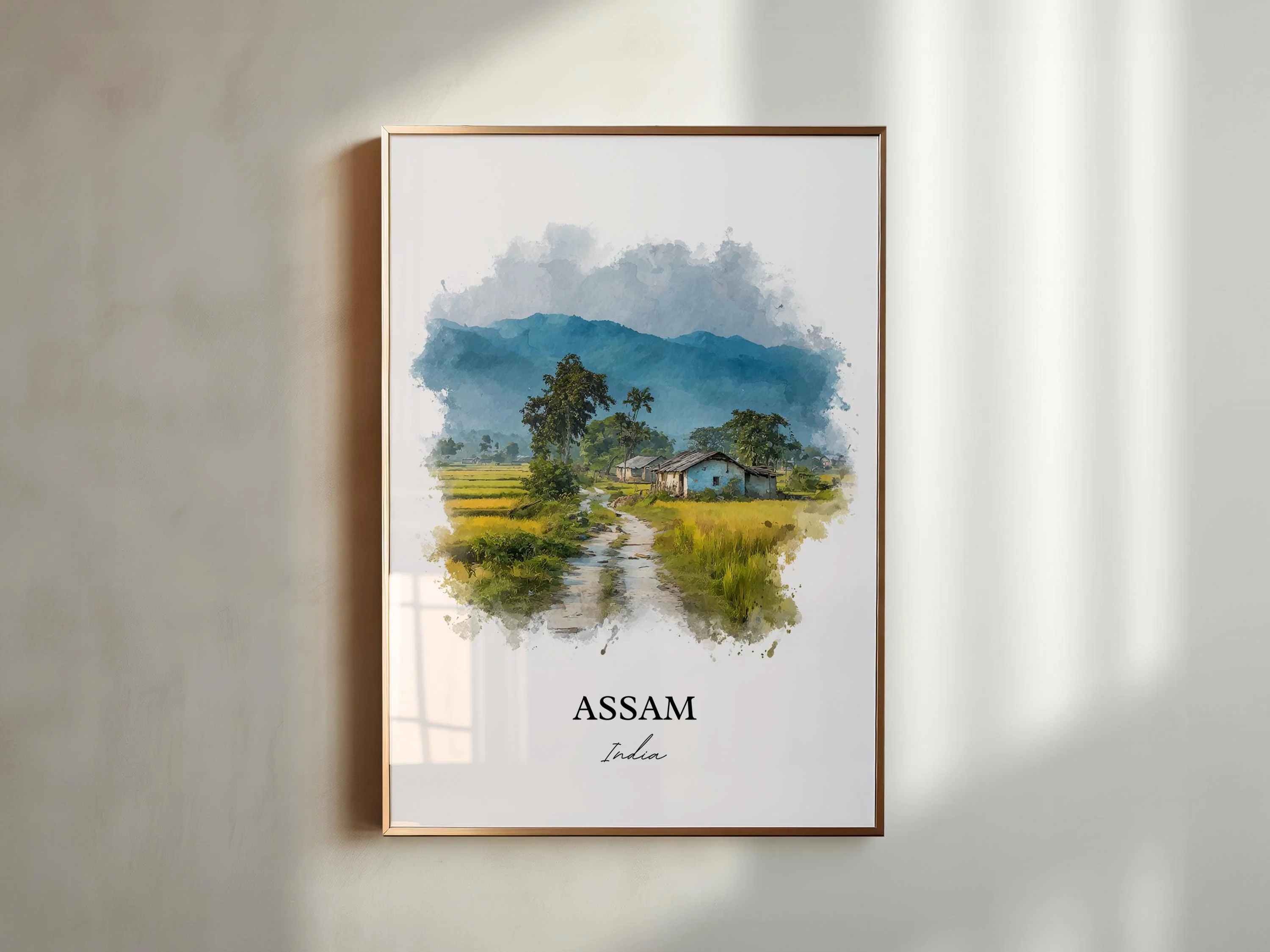Assam, India – Watercolor Art Print - Image 6