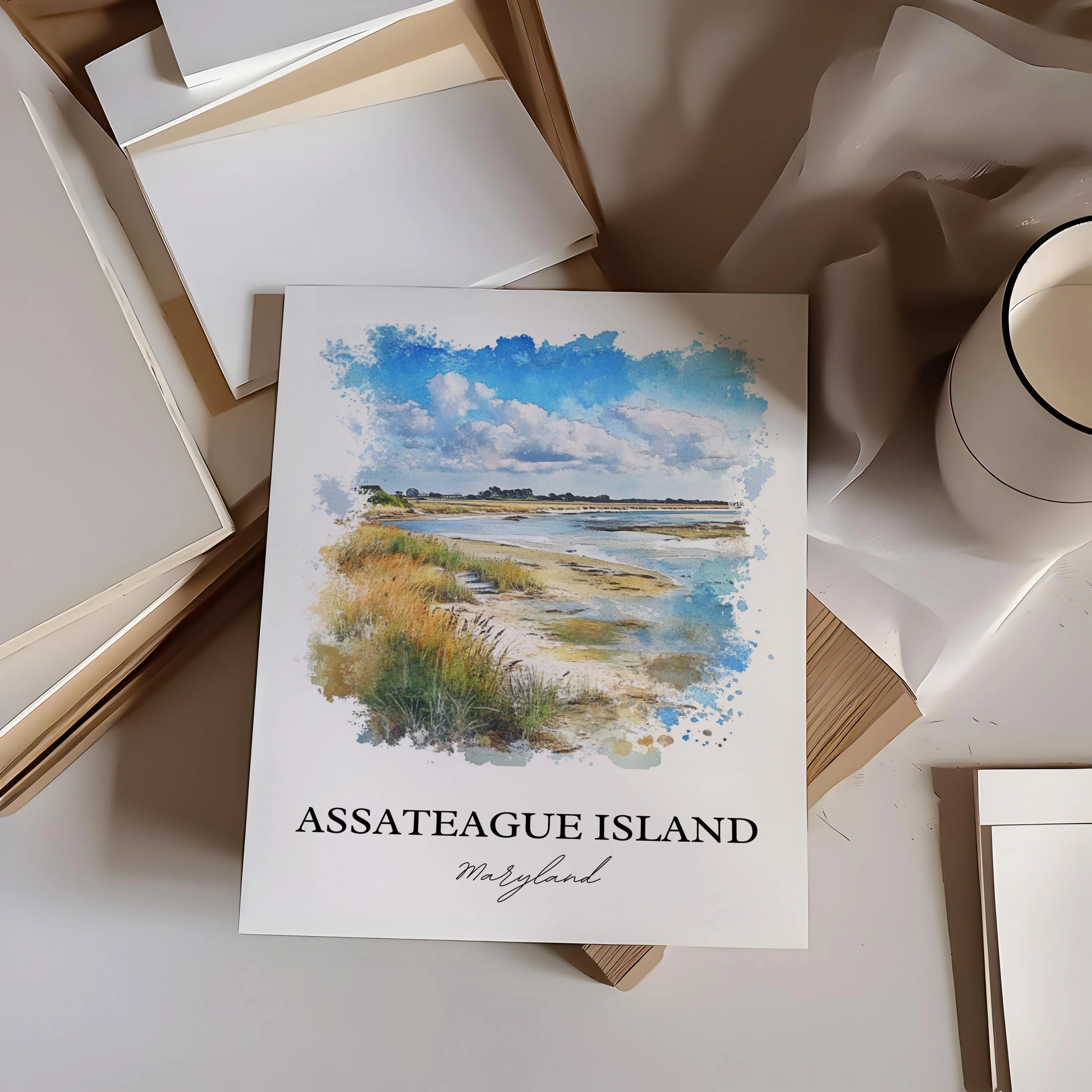 Assateague Island, USA – Watercolor Art Print - Image 4