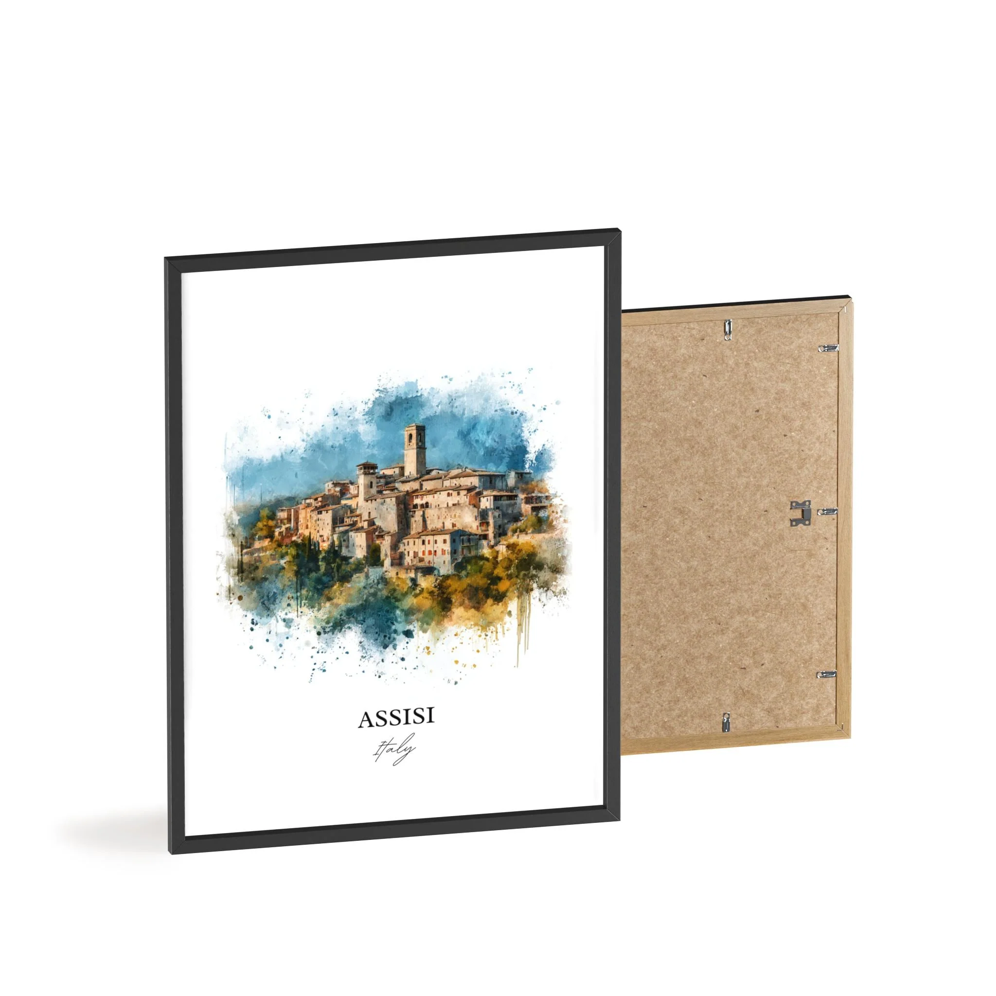 Assisi, Italy – Watercolor Art Print - Image 10