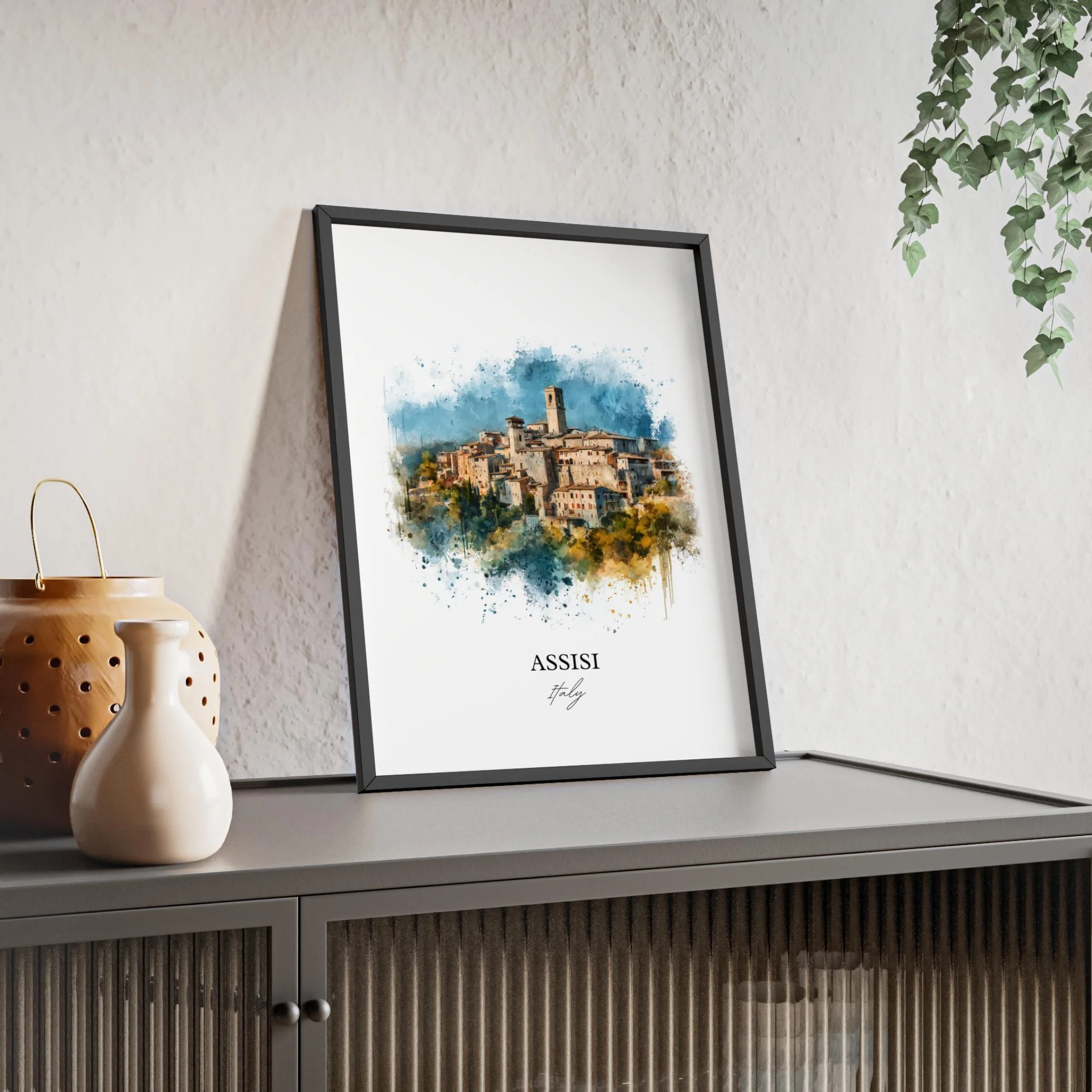 Assisi, Italy – Watercolor Art Print - Image 11