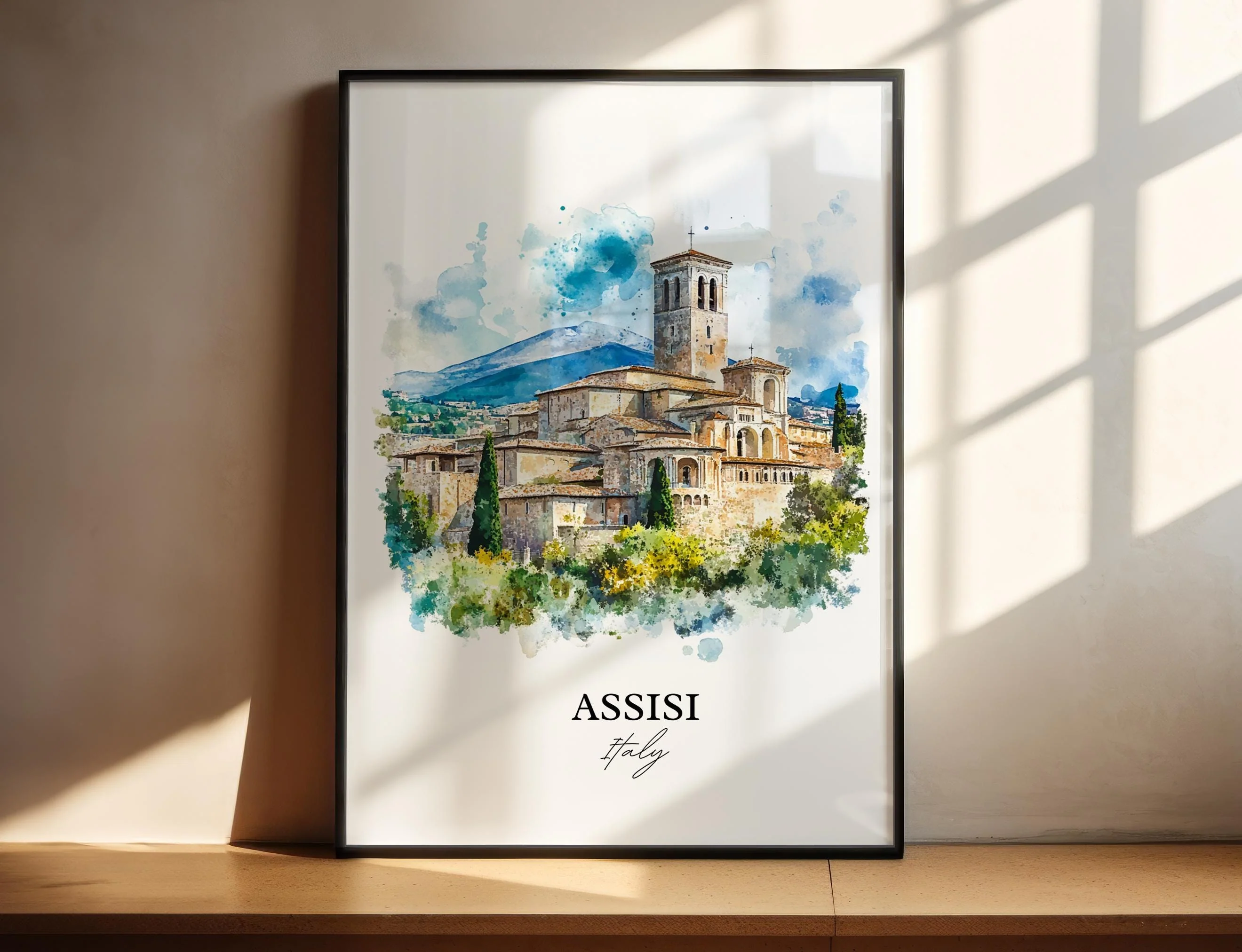 Assisi, Italy – Watercolor Art Print